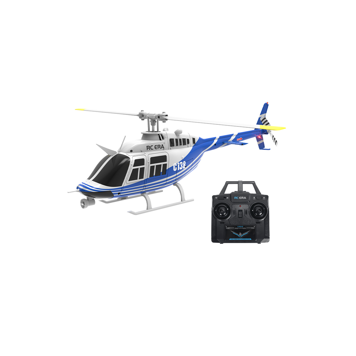 RC ERA C138 Bell 206 2.4G 6CH 6 axes Gyro 1:33 échelle Altitude Hold Hélicoptère téléguidé sans flamme RTF