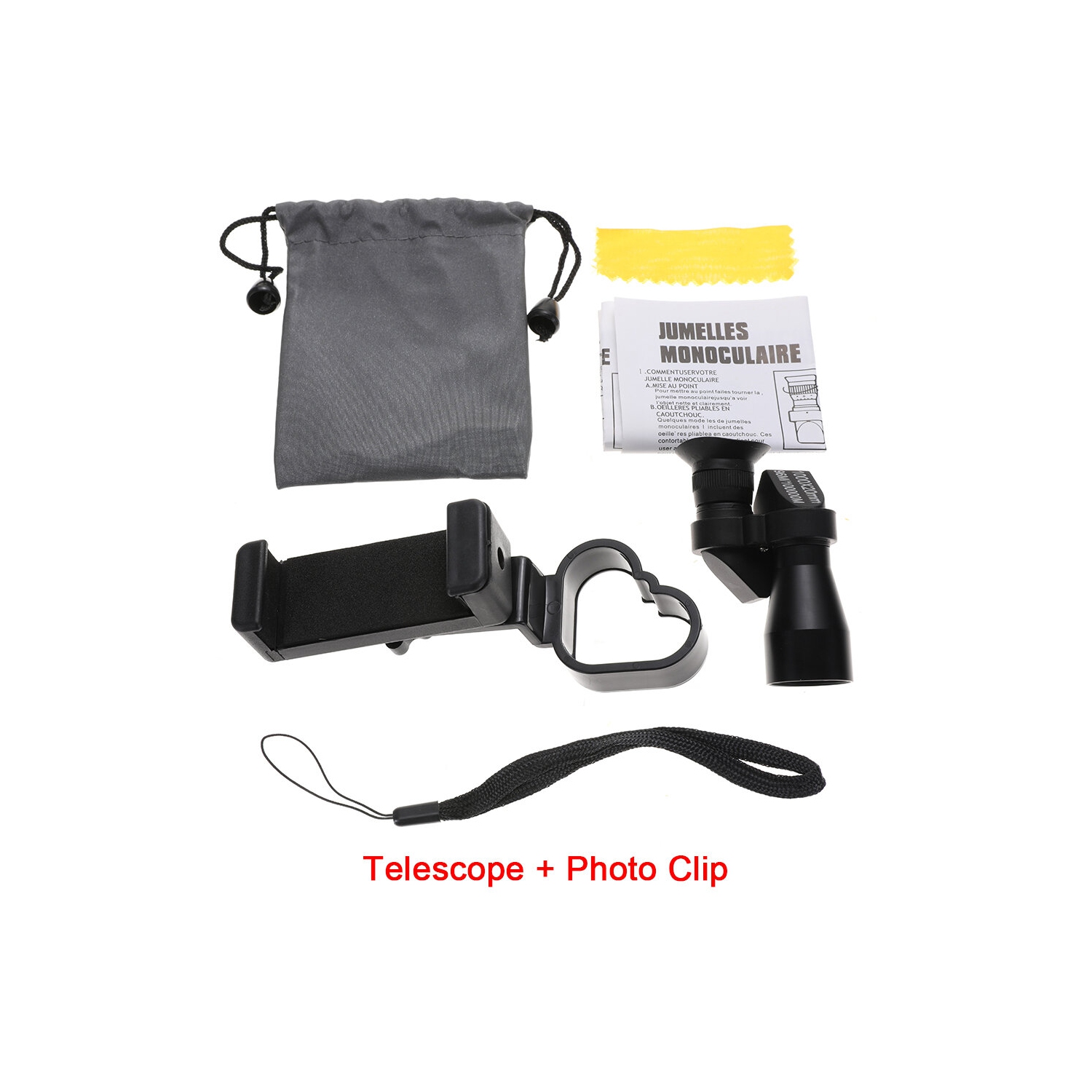 Mini télescope monoculaire portatif haute définition à longue portée 1000x20, transparent, zoom à grossissement élevé, chasse, montagnage, pêche