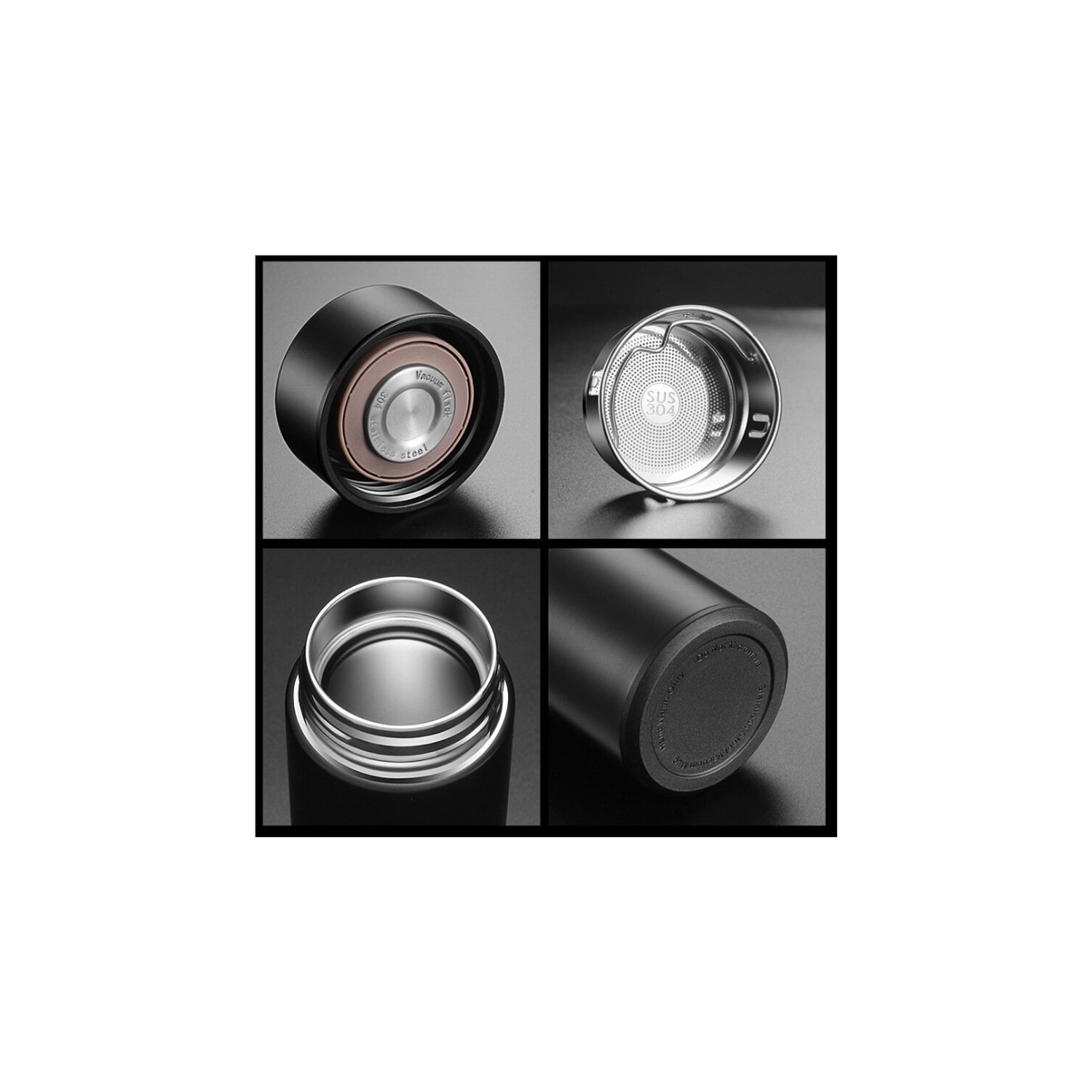 480ml Vacuum Thermos Keep Warm Keep Cold Water Bottle LCD Temperature Display Stainless Steel Double Wall Insulated Cup