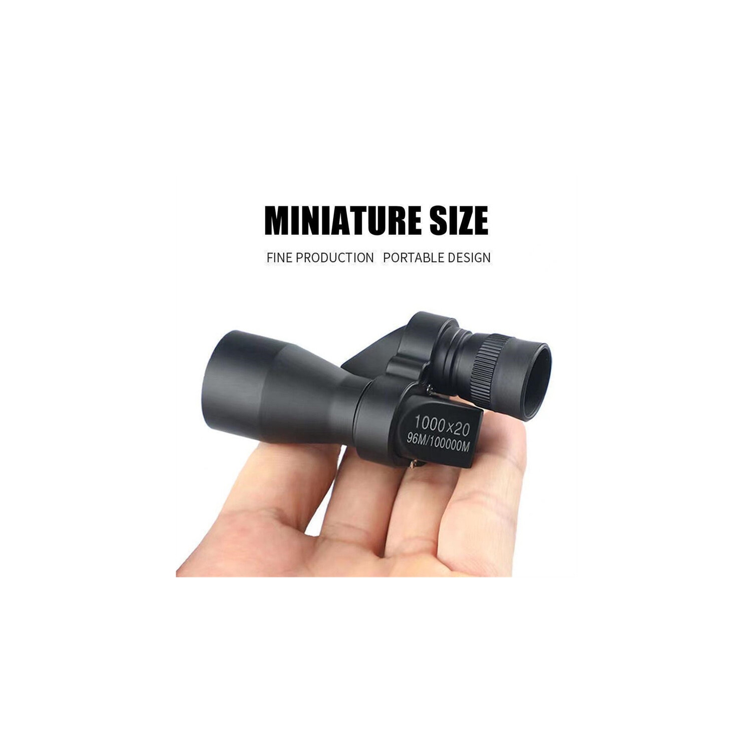 Mini télescope monoculaire portatif haute définition à longue portée 1000x20, transparent, zoom à grossissement élevé, chasse, montagnage, pêche