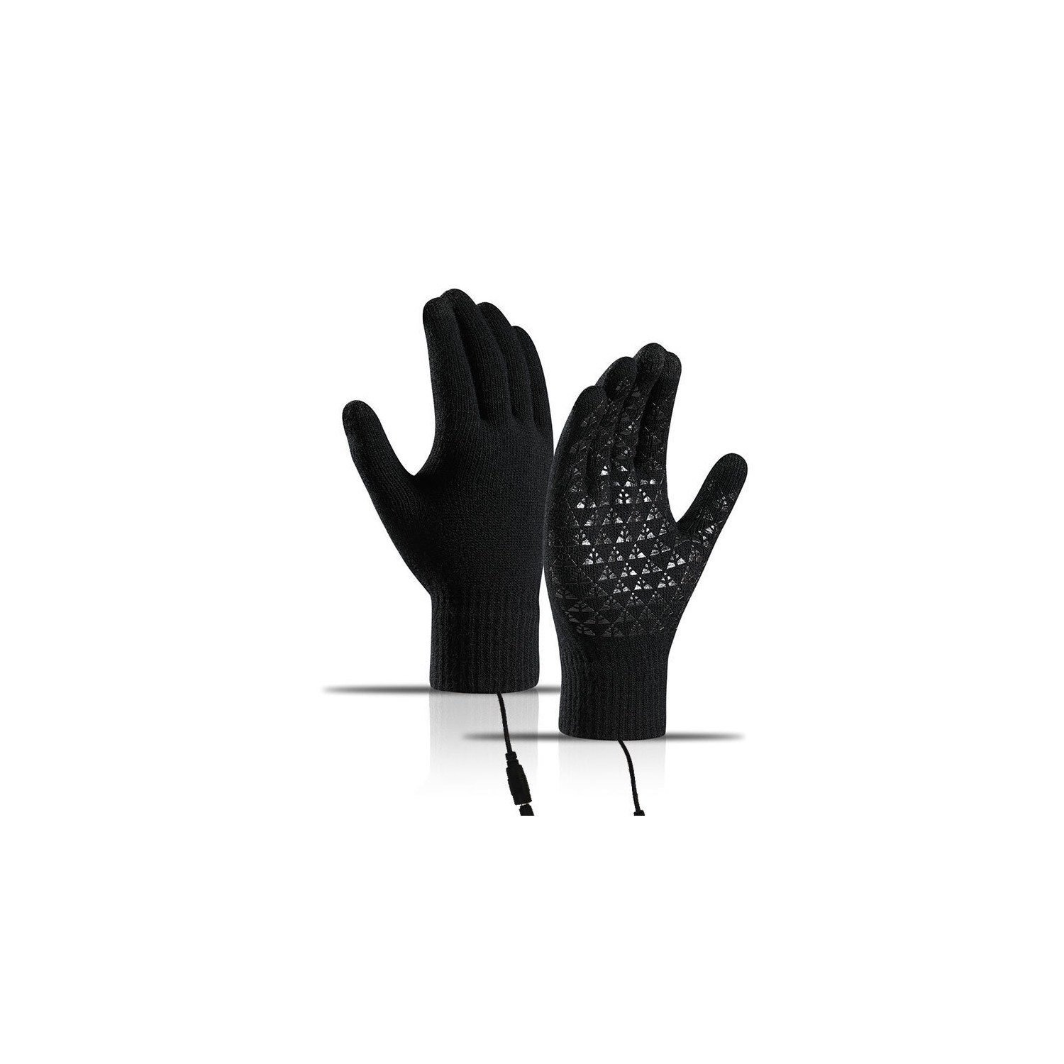 TENGOO hiver Gants chauffants électriques USB Gants chauffants électriques rechargeables Gants chauds pour hommes Motocyclette Vélo Snowboard