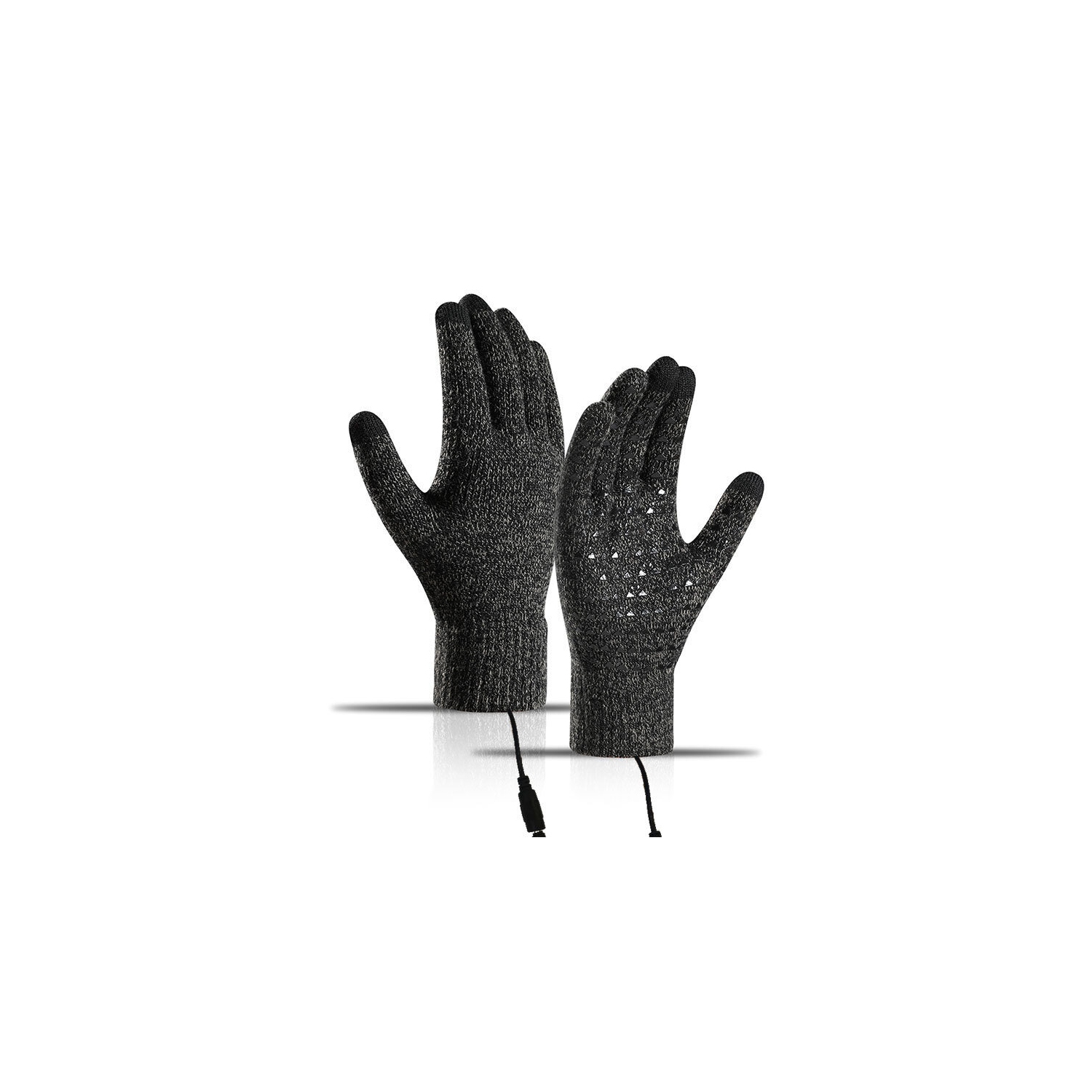 TENGOO hiver Gants chauffants électriques USB Gants chauffants électriques rechargeables Gants chauds pour hommes Motocyclette Vélo Snowboard