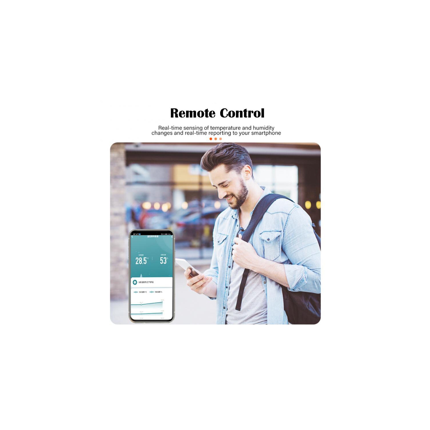 Tuya Capteur de température et d'humidité Wi-Fi intelligent Tuya Détecteur d'hygromètre intérieur avec écran LCD Télécommande Support Alexa Google