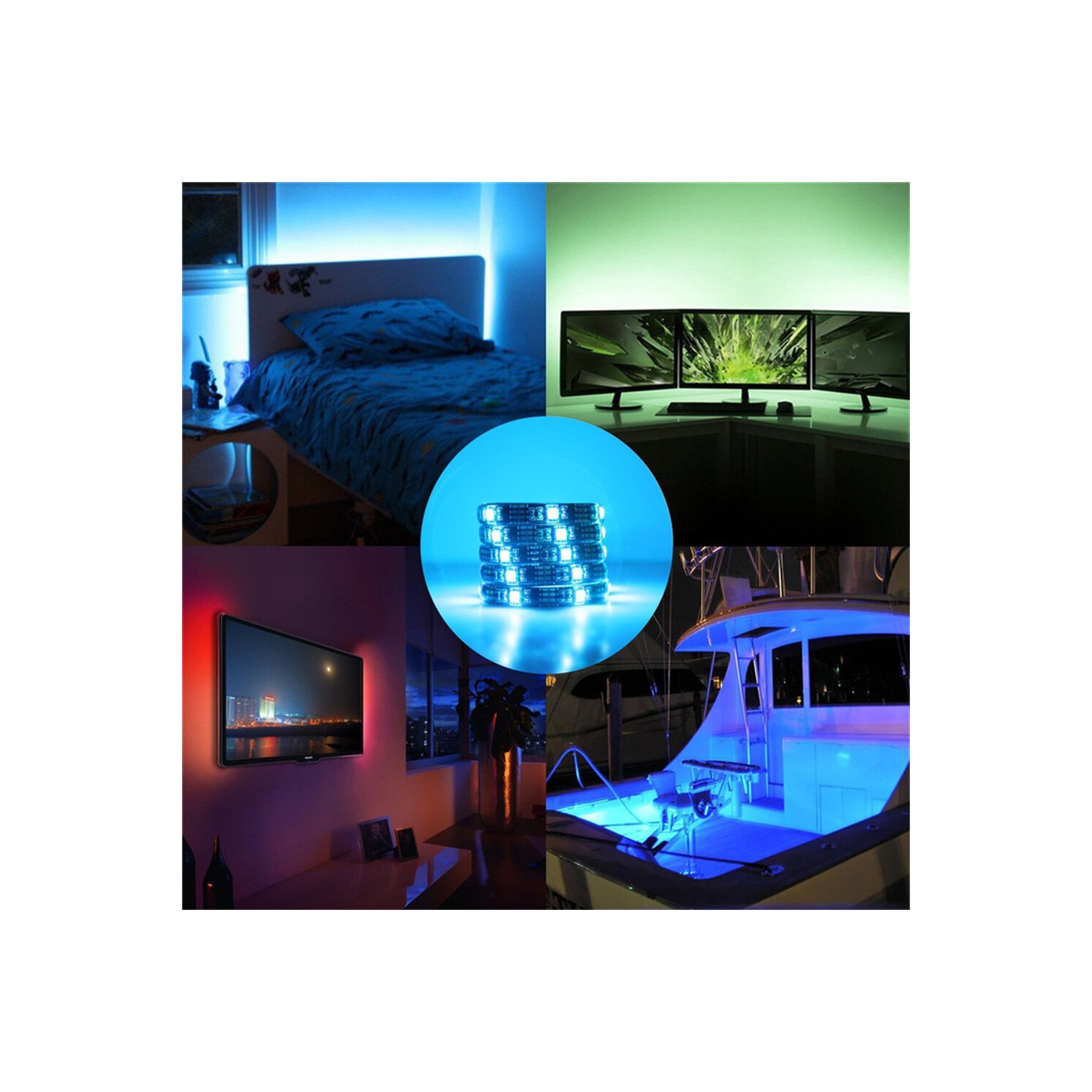 LED Set Light With 5V 5050RGB Colorful TV Background Light with USB Bluetooth Smart Atmosphere Light Strip