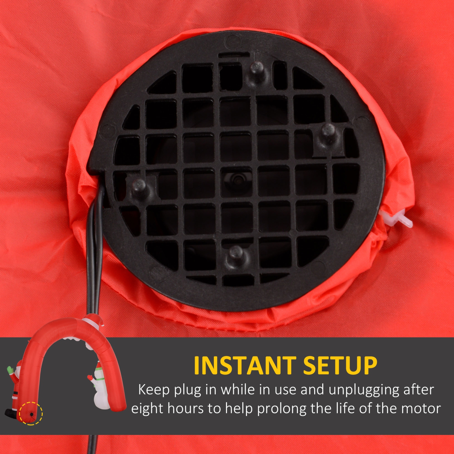 Outsunny 10FT Christmas Inflatables Arch, Inflatable Santa Claus and Snowman Archway, Christmas Blow Up Outdoor Decorations with LED Lights for