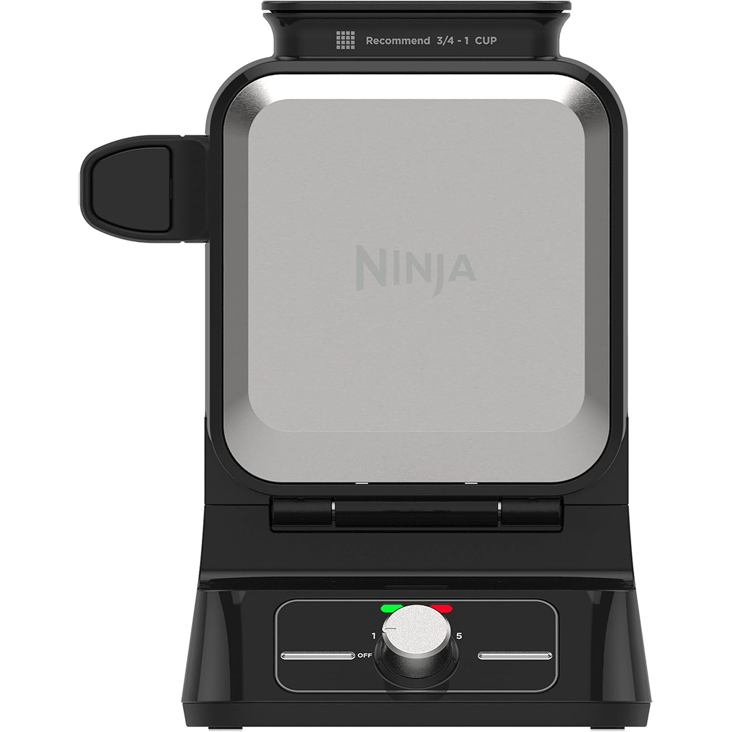 Ninja – Gaufrier belge BW1000C, antiadhésif, 5 réglages de teinte, facile à nettoyer, noir/argenté 12&nbsp;po