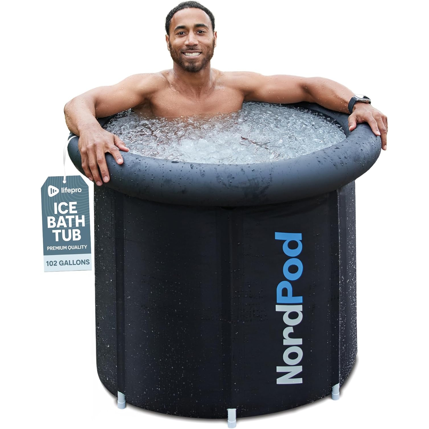 LifePro NordPod Recovery Ice Tub – Portable Cold Plunge Tub for Athletes, XL 102-Gallon Ice Bath for Recovery & Therapy – Indoor/Outdoor Use with