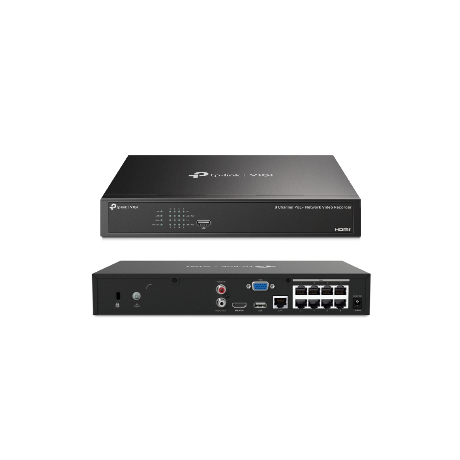 TP-Link VIGI NK8MP-T6425-2T 4MP Full-Color Turret IPC & 8 Channel PoE+ NVR KIT