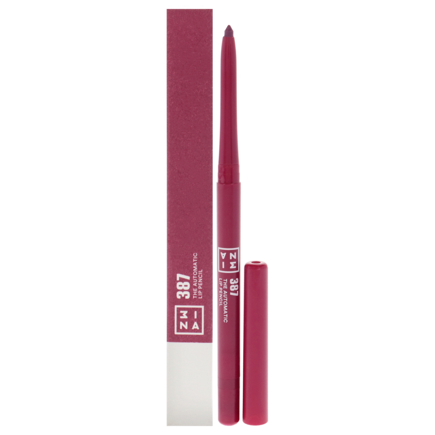 Le crayon à lèvres automatique - 387 violet par 3INA pour femmes - 0,01&nbsp;oz crayon à lèvres