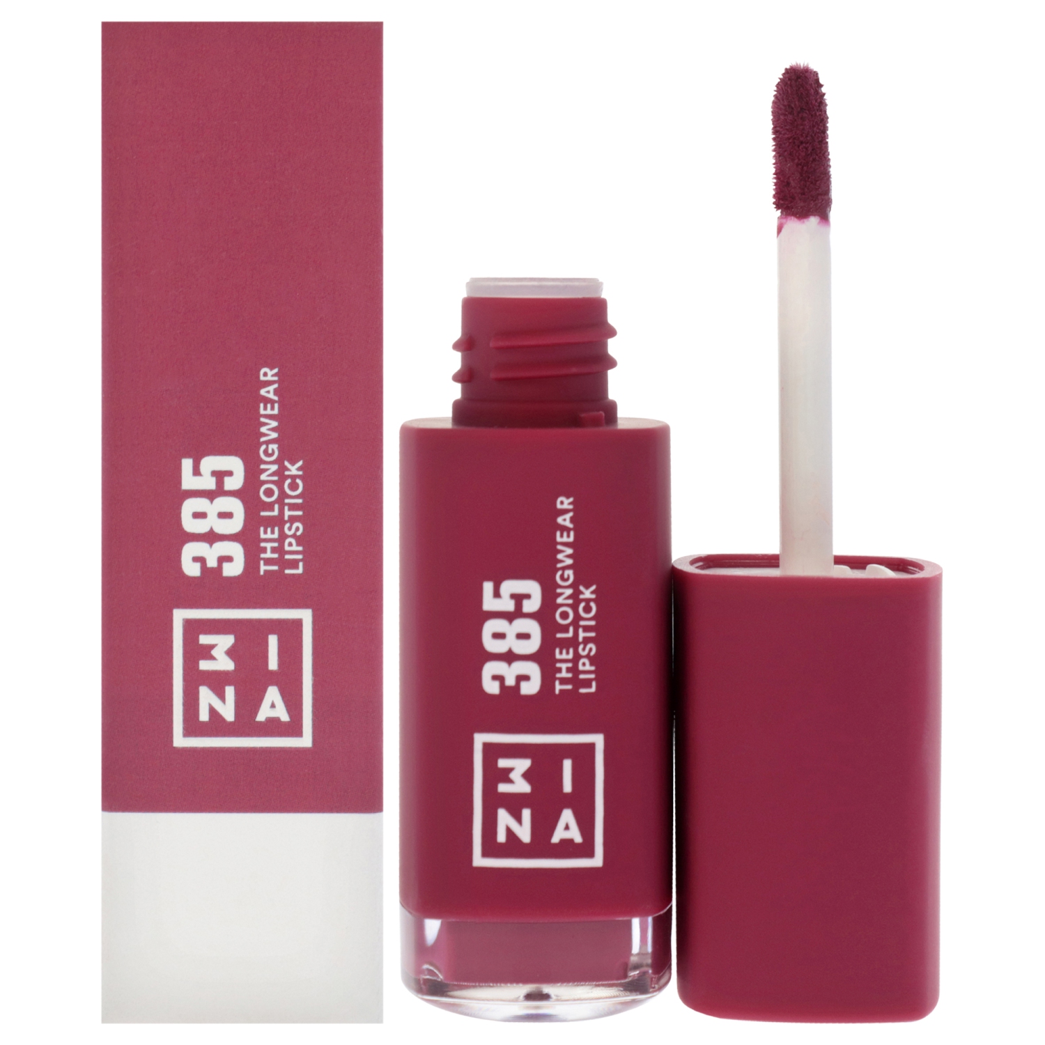 The Longwear Lipstick - 385 Burgundy by 3INA for Women - 0.20 oz Lipstick