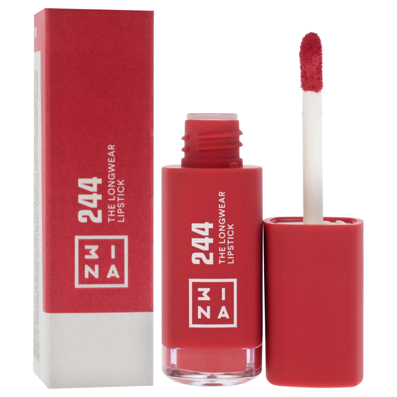 The Longwear Lipstick - 244 Red by 3INA for Women - 0.20 oz Lipstick