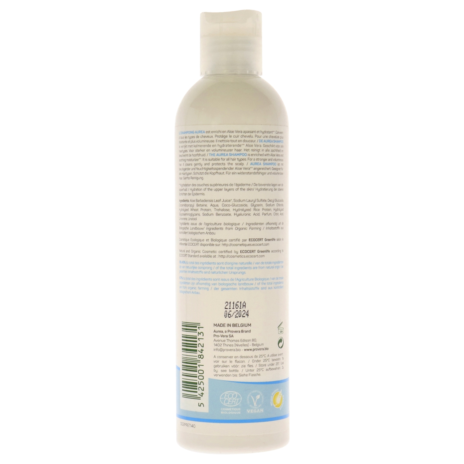 Aloe Vera Shampoo by Aurea for Unisex - 8.4 oz Shampoo