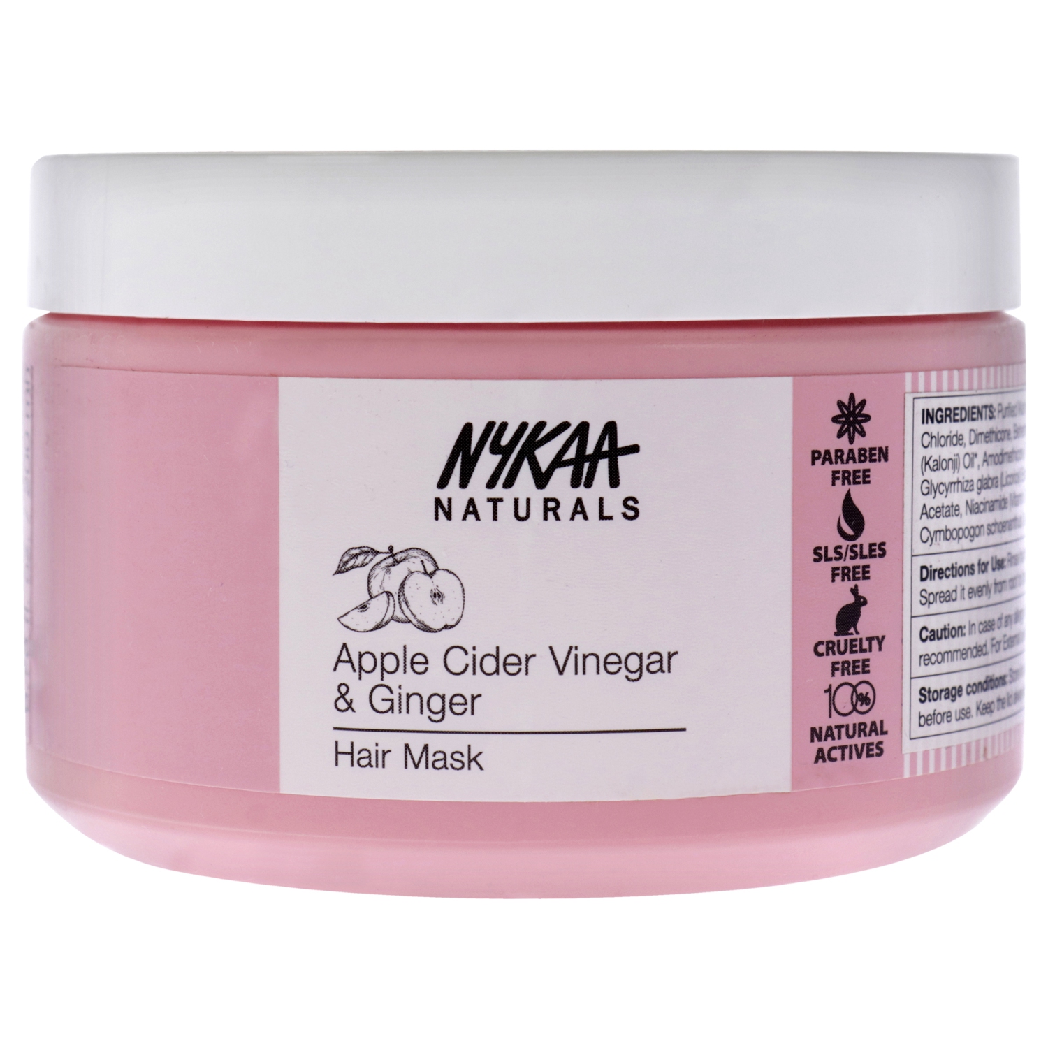 Masque capillaire - Vinaigre de cidre de pomme et gingembre de Nykaa Naturals pour femme - Masque 6,76&nbsp;oz