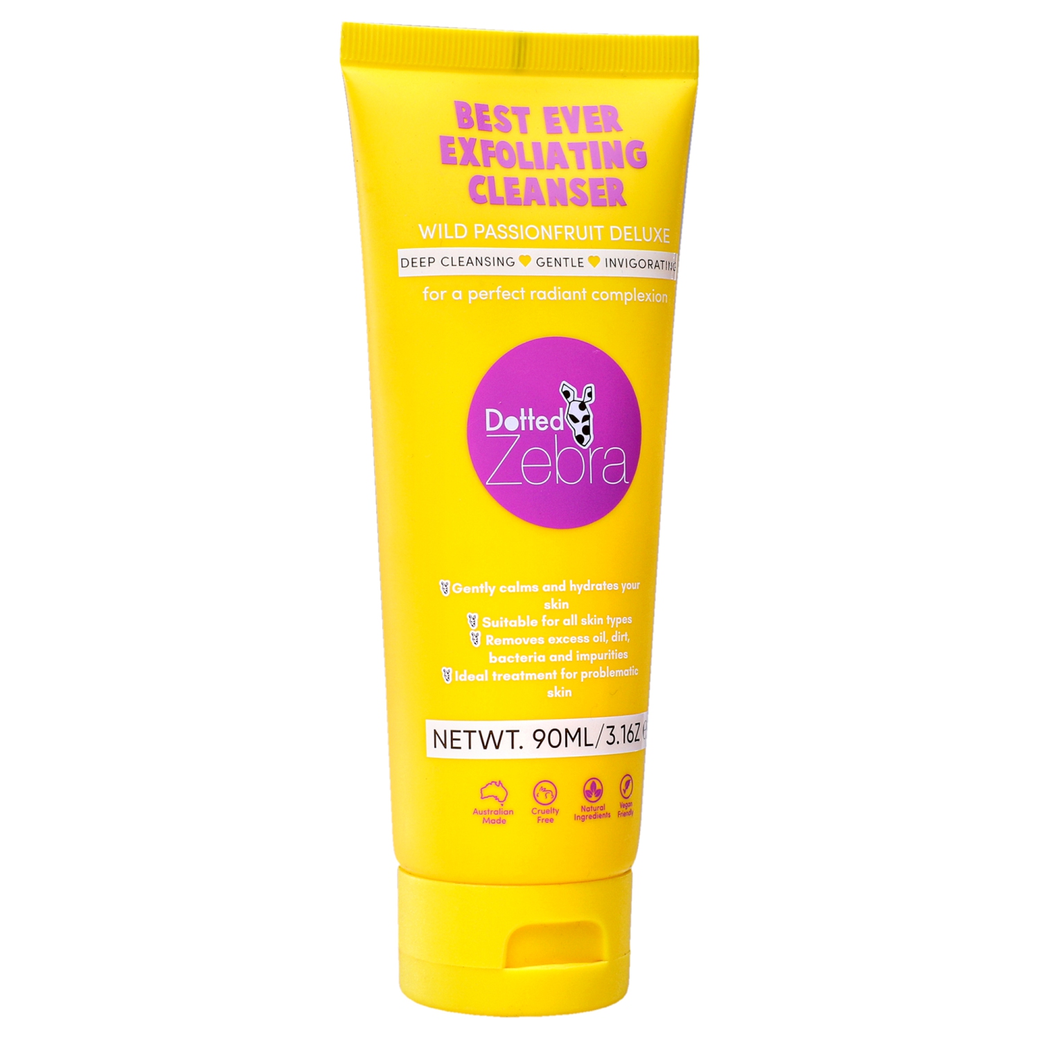 Best Ever Exfoliating Cleanser by Dotted Zebra for Women - 3.16 oz Cleanser
