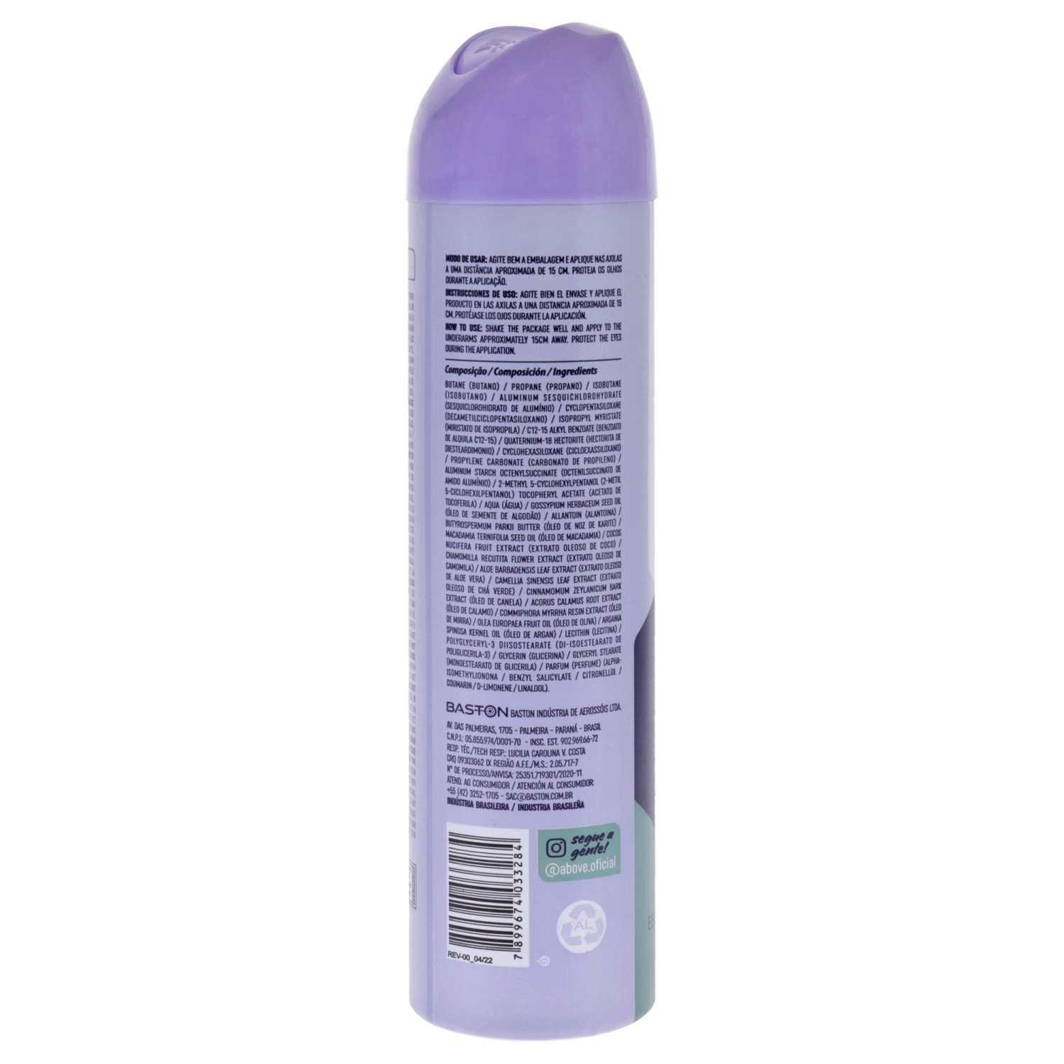 72 Hours Antiperspirant Deodorant - Derma Clinical by Above for Women - 3.17 oz Deodorant Spray