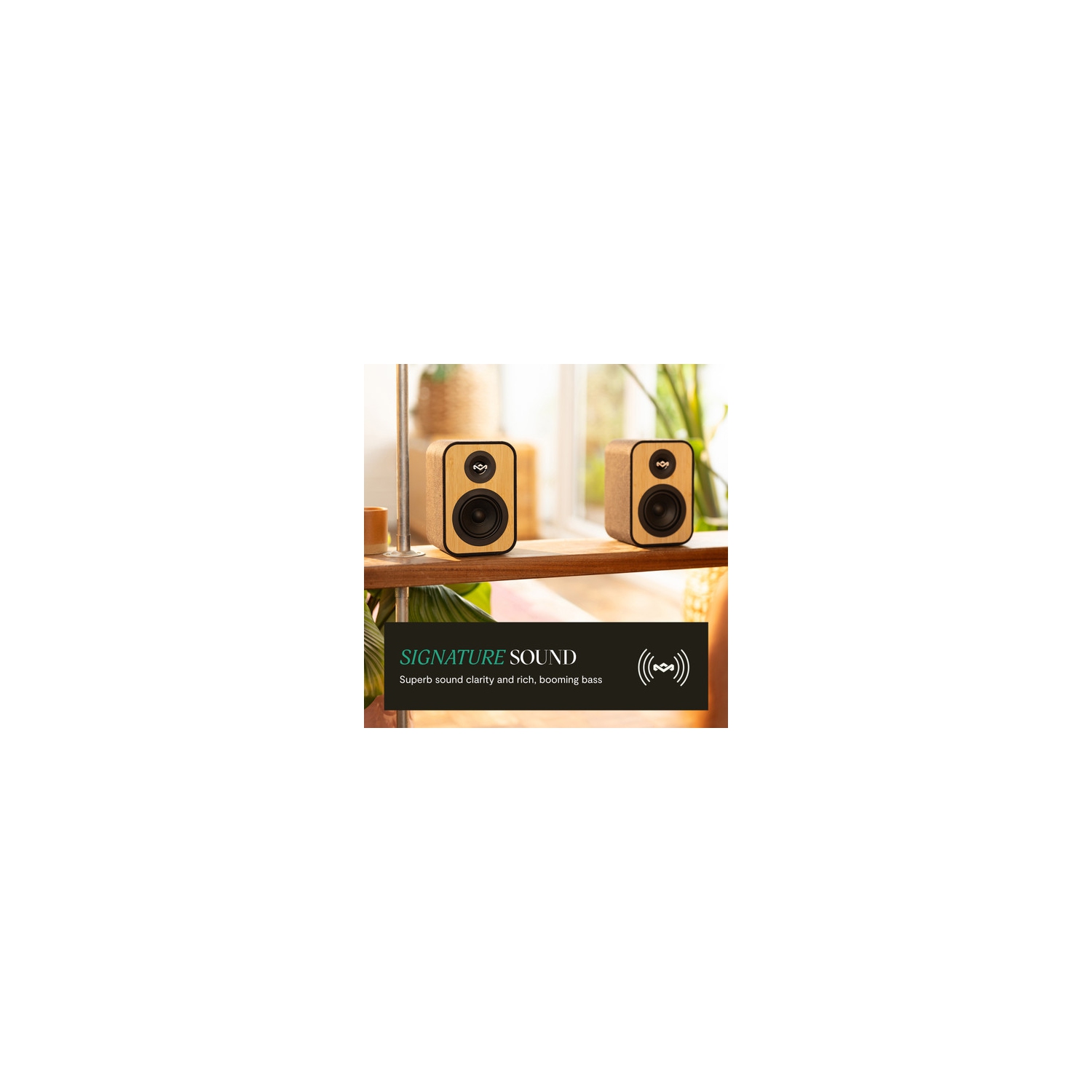 Haut-parleurs d'étagère Bluetooth Uplift de House of Marley