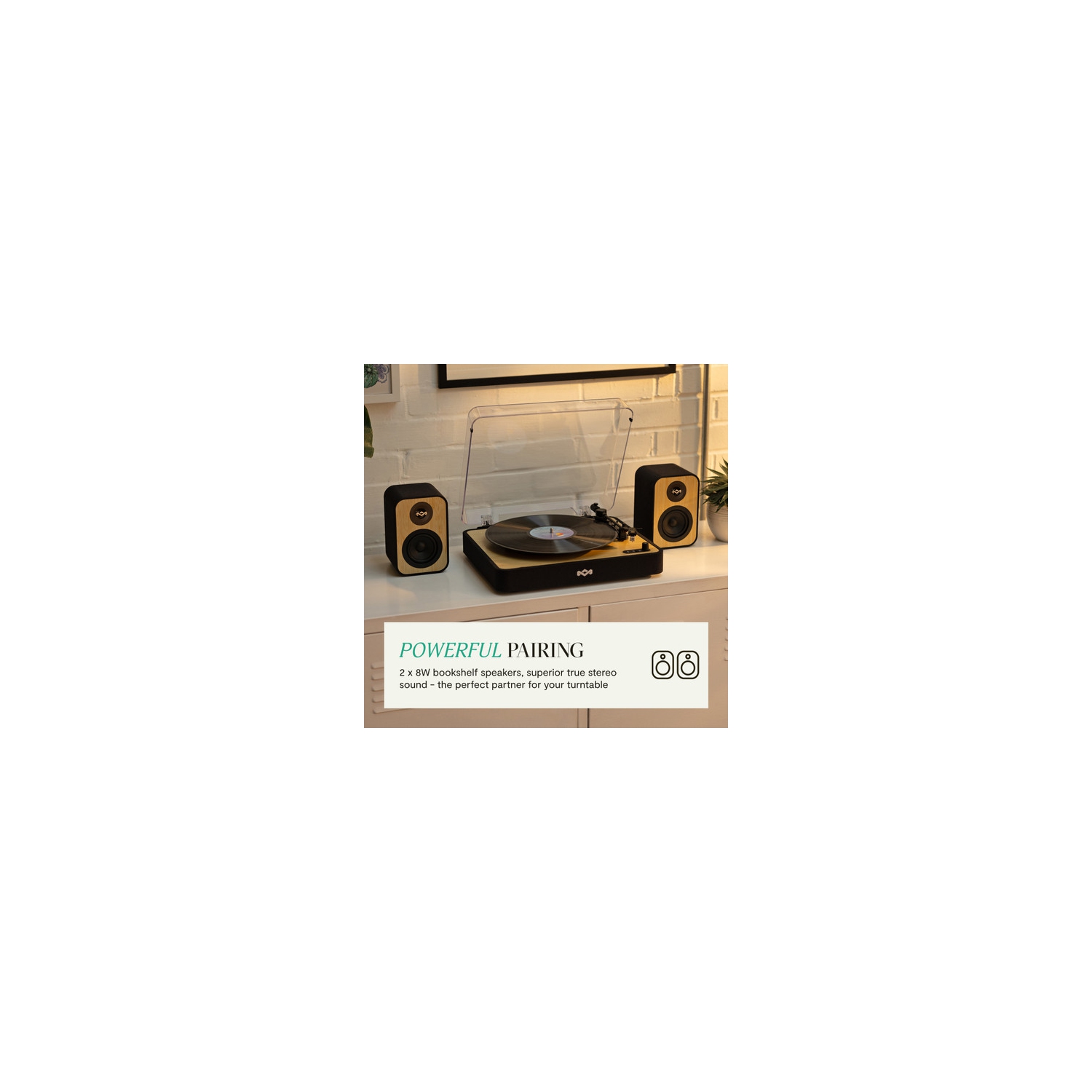 Haut-parleurs d'étagère Bluetooth Uplift de House of Marley