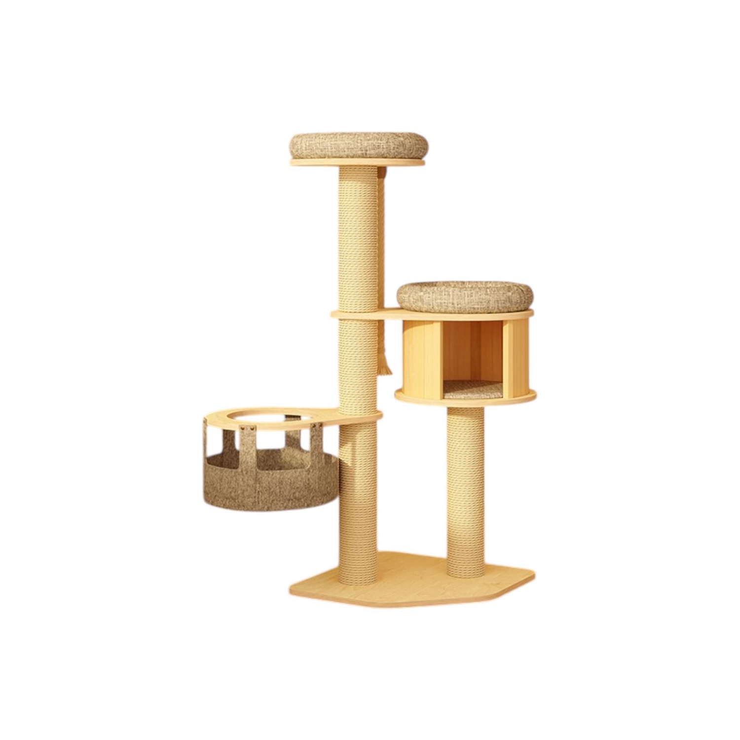 MiaoZan Solid Oak Cat Tree - Cardi