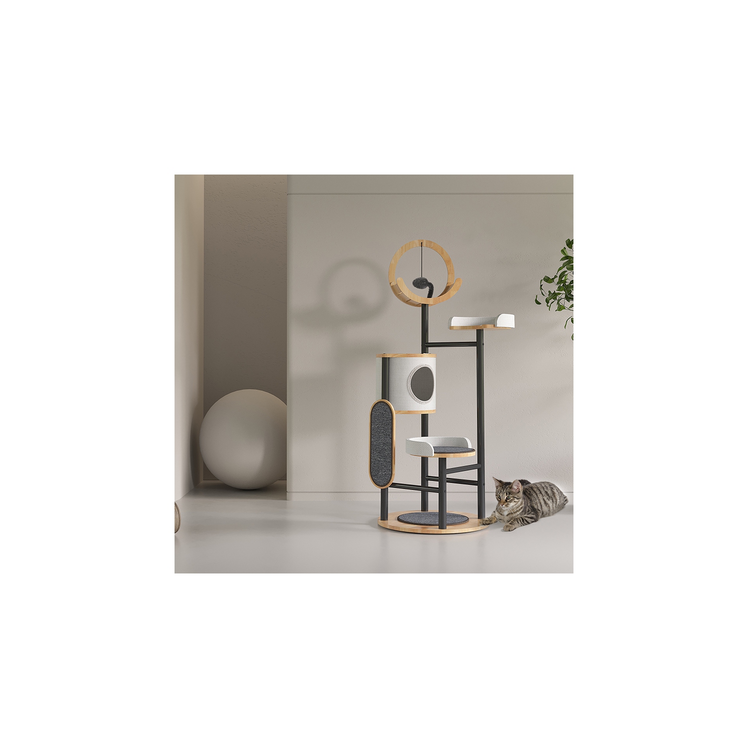 Arbre pour chats en chêne massif MiaoZan - Lively