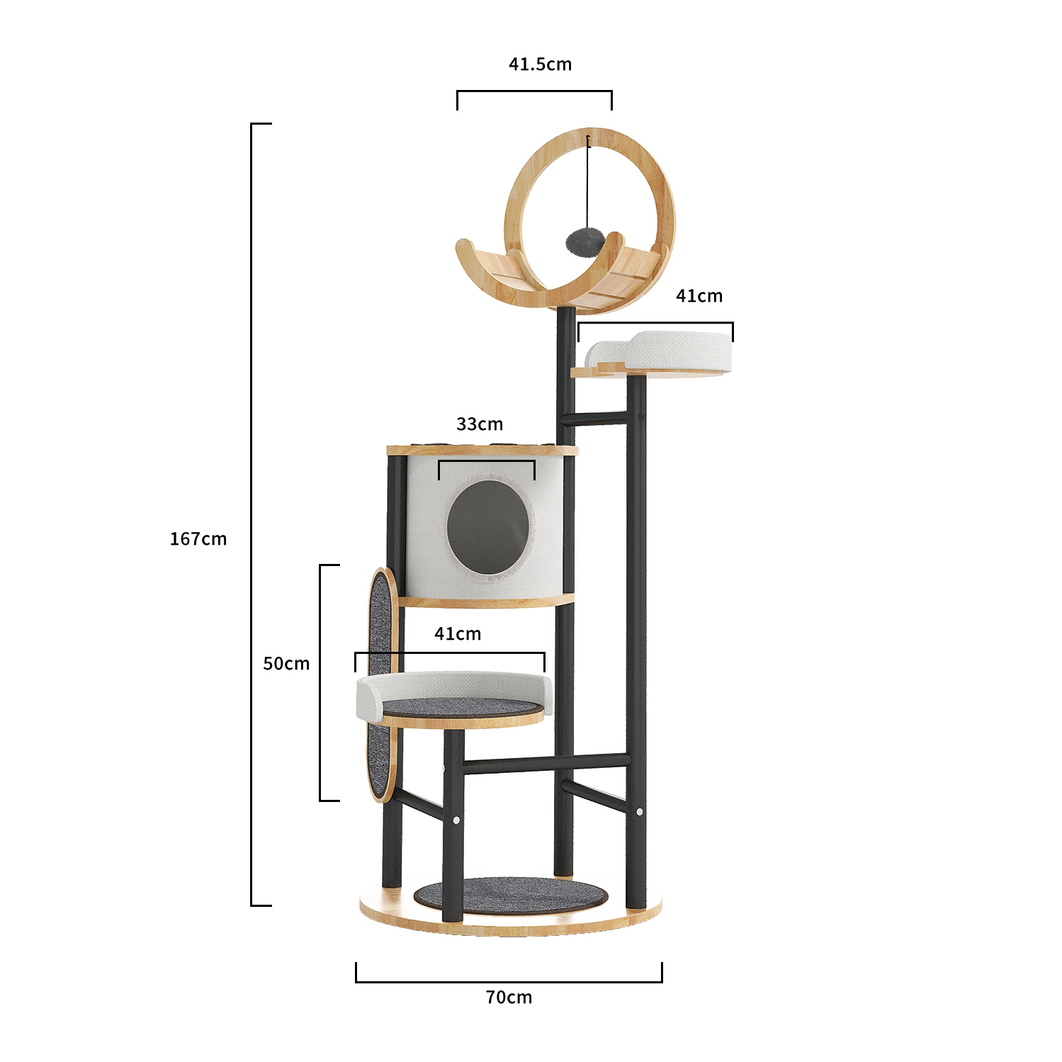Arbre pour chats en chêne massif MiaoZan - Lively