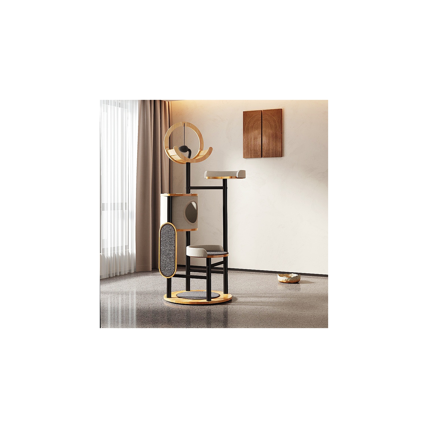 Arbre pour chats en chêne massif MiaoZan - Lively