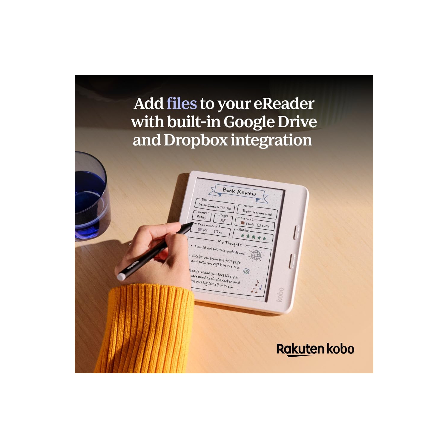 Liseuse numérique à écran tactile couleur de 7&nbsp;po Libra de Kobo - Blanc - Boîte ouverte