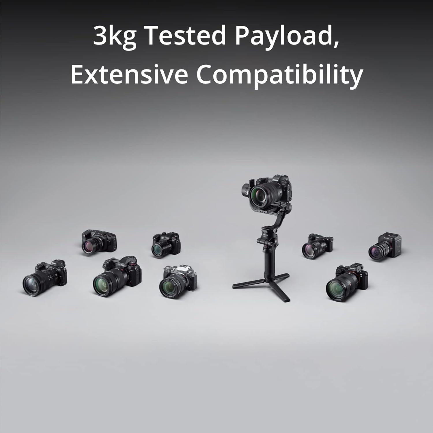 DJI RSC 2 Pro Combo - 3-Axis Gimbal Stabilizer for DSLR and Mirrorless Camera, Nikon Sony Panasonic Canon Fujifilm, 3kg Payload, OLED Screen, Black