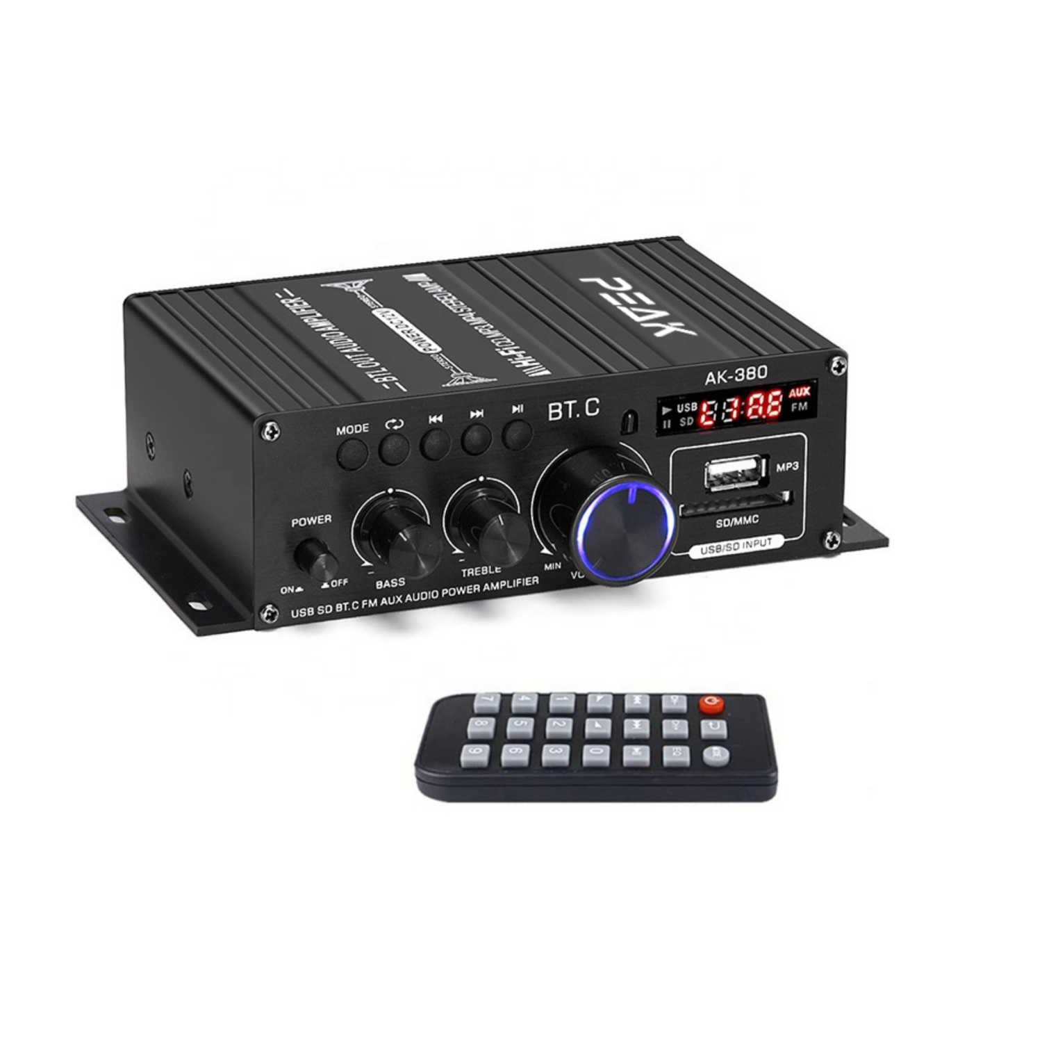 PEAK mini HI-FI BLUETOOTH Amplifier PK-AMP-006 WITH SPEAKERS PK-SPK-001