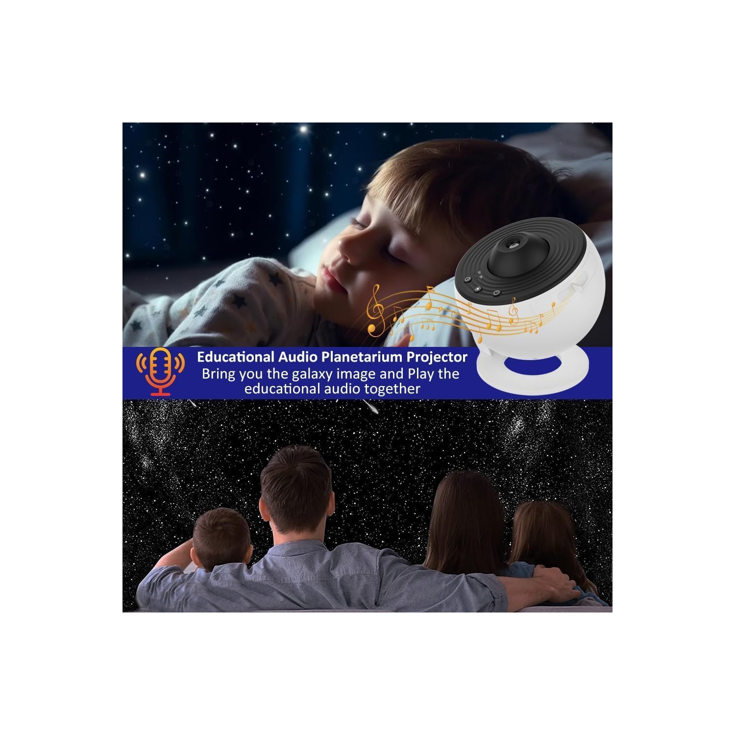 Projecteur d'étoiles, projecteur de planétarium pour chambre à coucher Lumière nocturne galaxie ultra-claire avec 4K 12 disques de galaxie