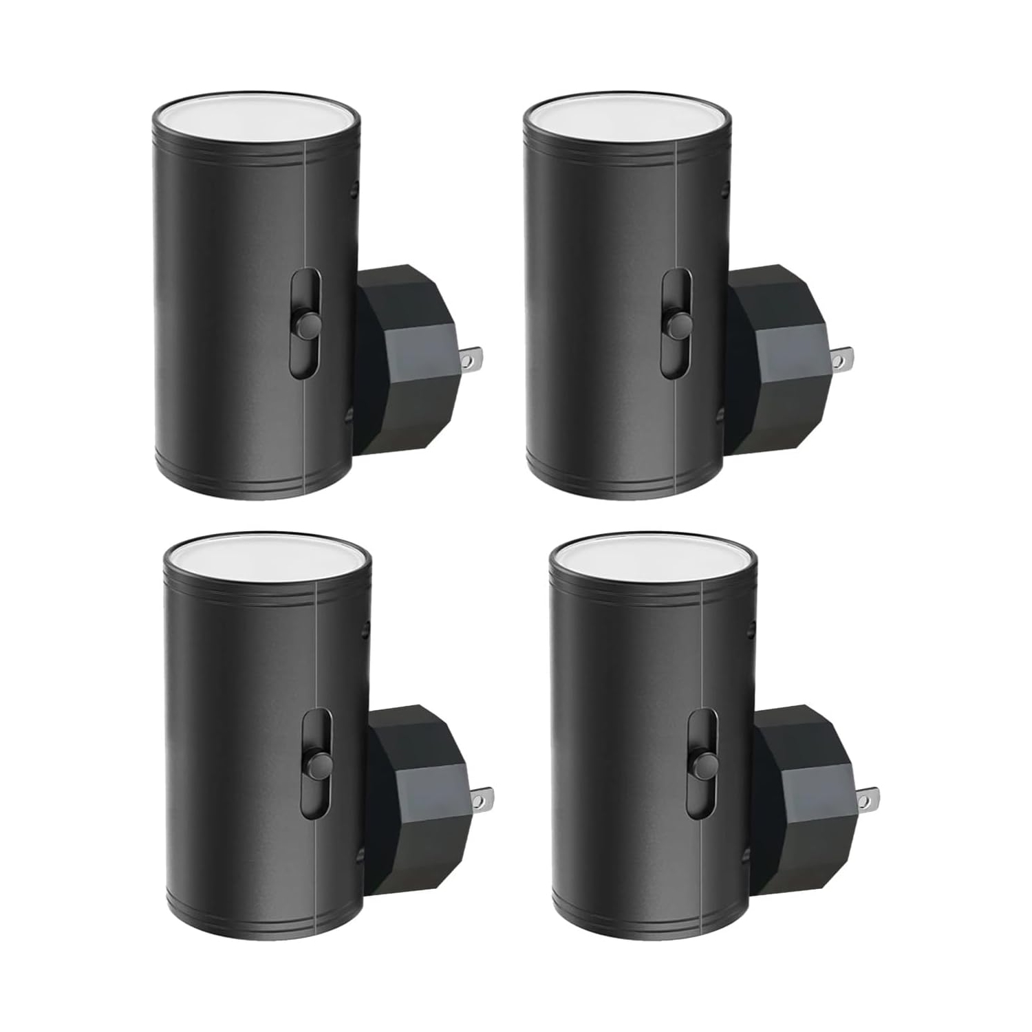 4 Pack LED Night Light, Dusk to Dawn Sensor, Modern Night Lights Connect to Wall, 3000K Soft White, Adjustable Brightness 5-300lm, Night Lights