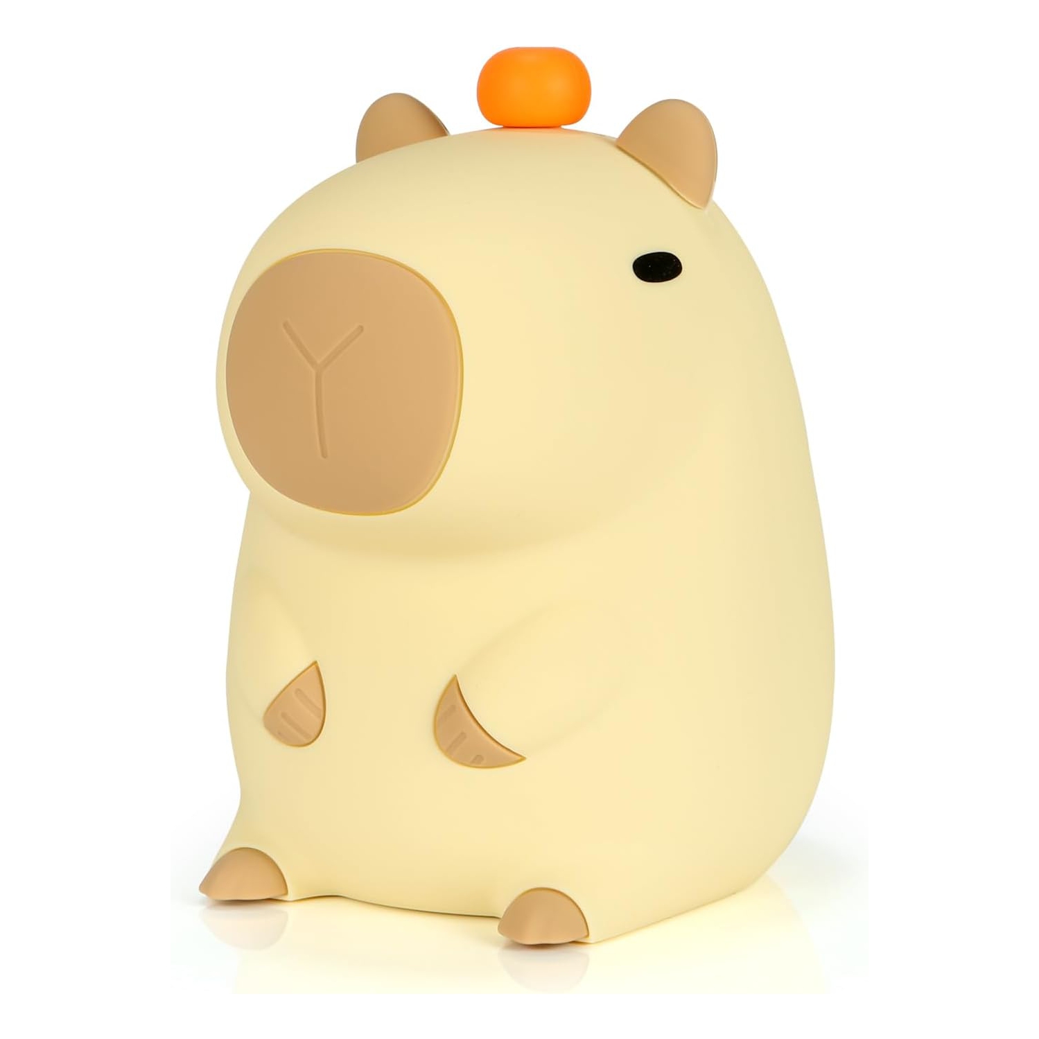 Veilleuse, lumières de nuit USB en capybara avec 2 niveaux de luminosité, lampes à intensité réglable en silicone à toucher pour enfants et bébé pour