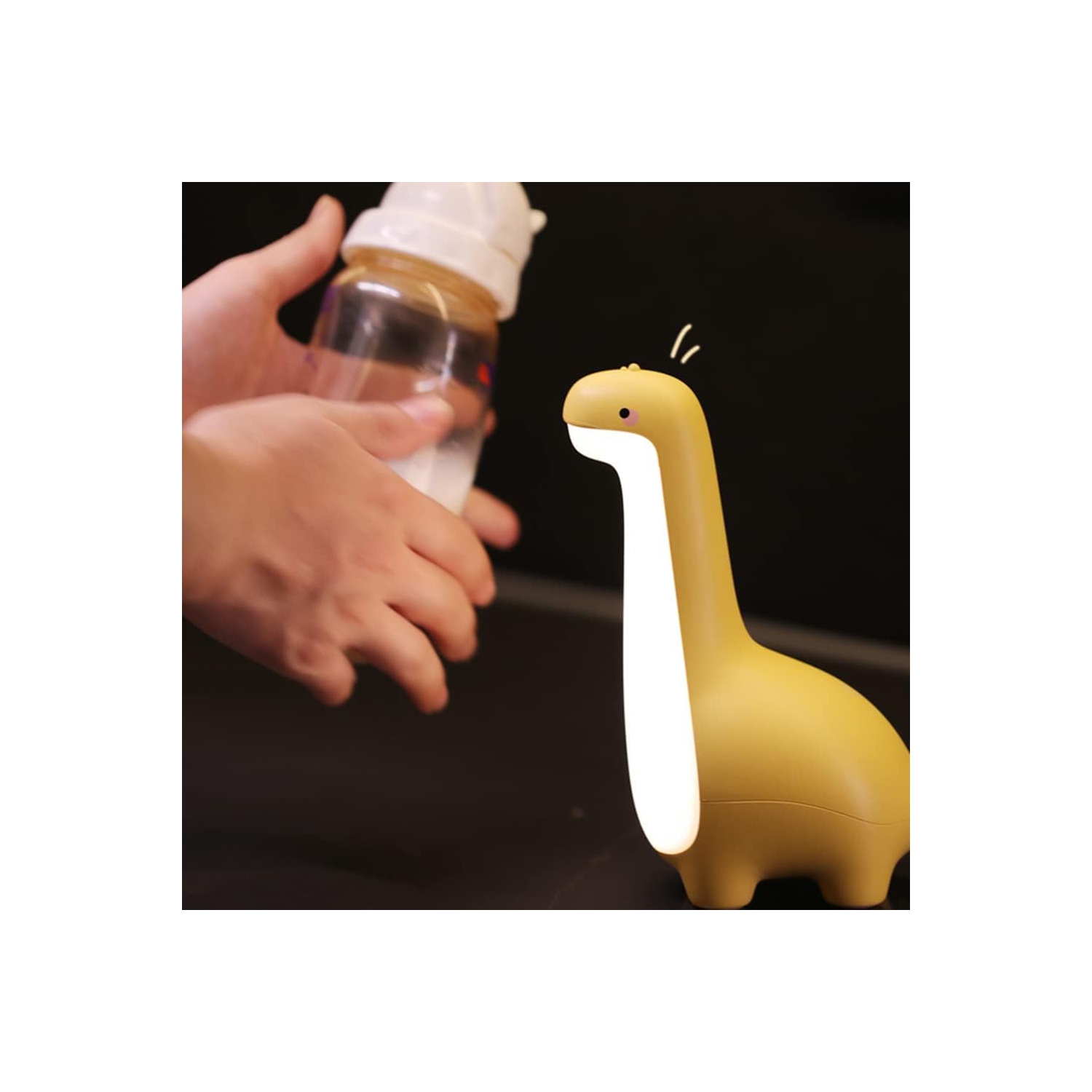 Dinosaur Night Lamp, Dimmable Bedside Night Light USB Rechargeable, Kids Bedroom Sleep Light, Cute Gifts for Girls, Boys, Teens, Friends Birthday,