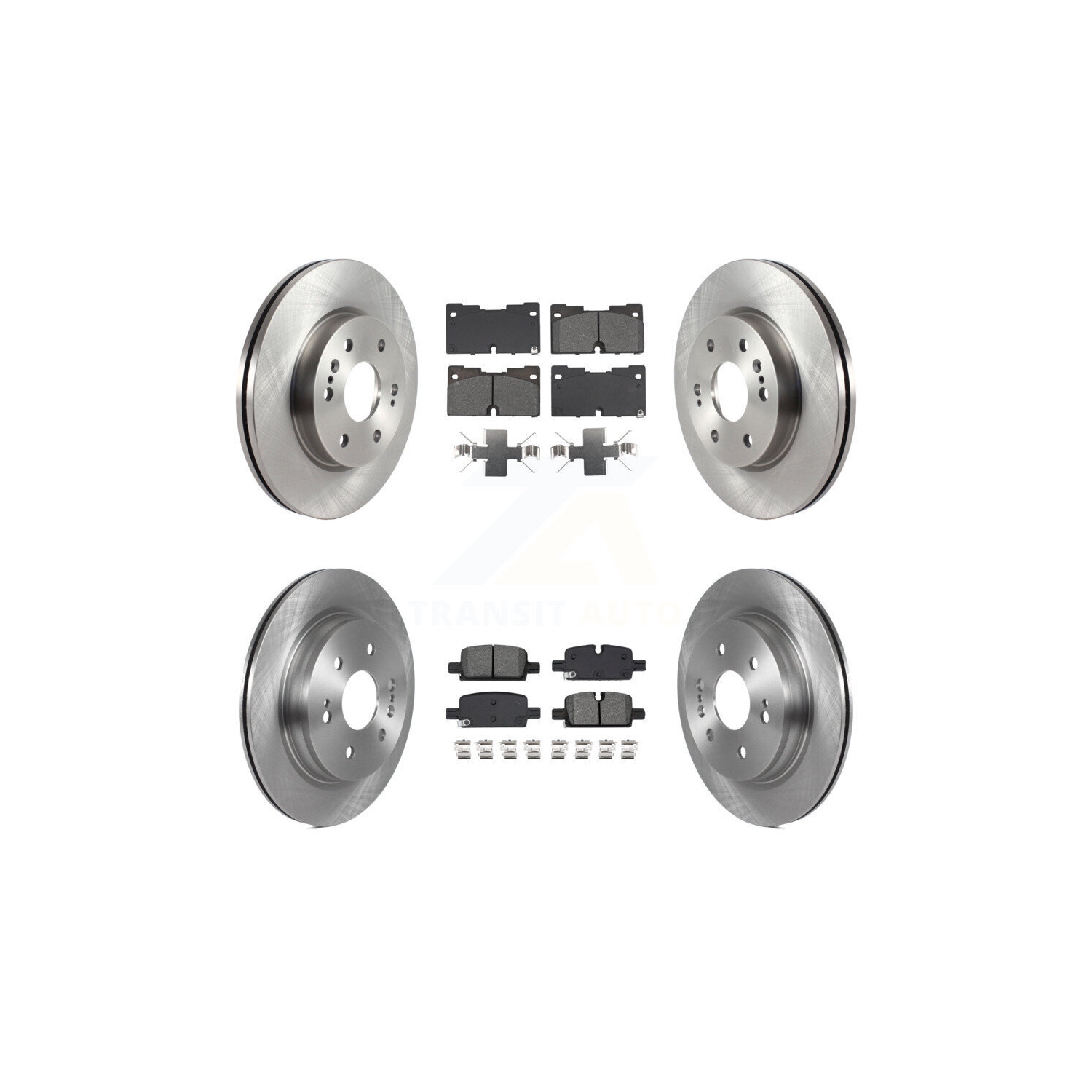 Front Rear Brake Rotor & Semi-Metallic Pad Kit For GMC Chevrolet Silverado 1500 Sierra XL K8S-103936