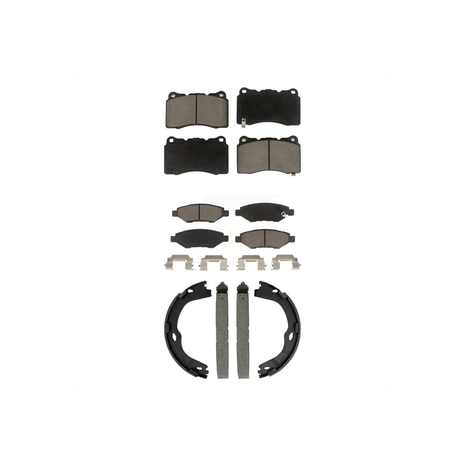 Front Rear Ceramic Brake Pads And Parking Shoes Kit For Cadillac CTS With Brembo Calipers KCN-100817
