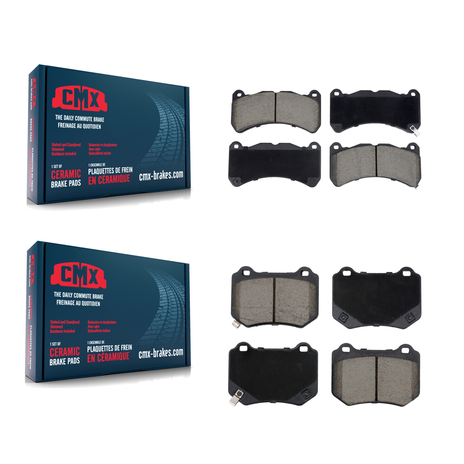 Front Rear Ceramic Brake Pads Kit For 2018-2021 Subaru WRX STI KCX-100629