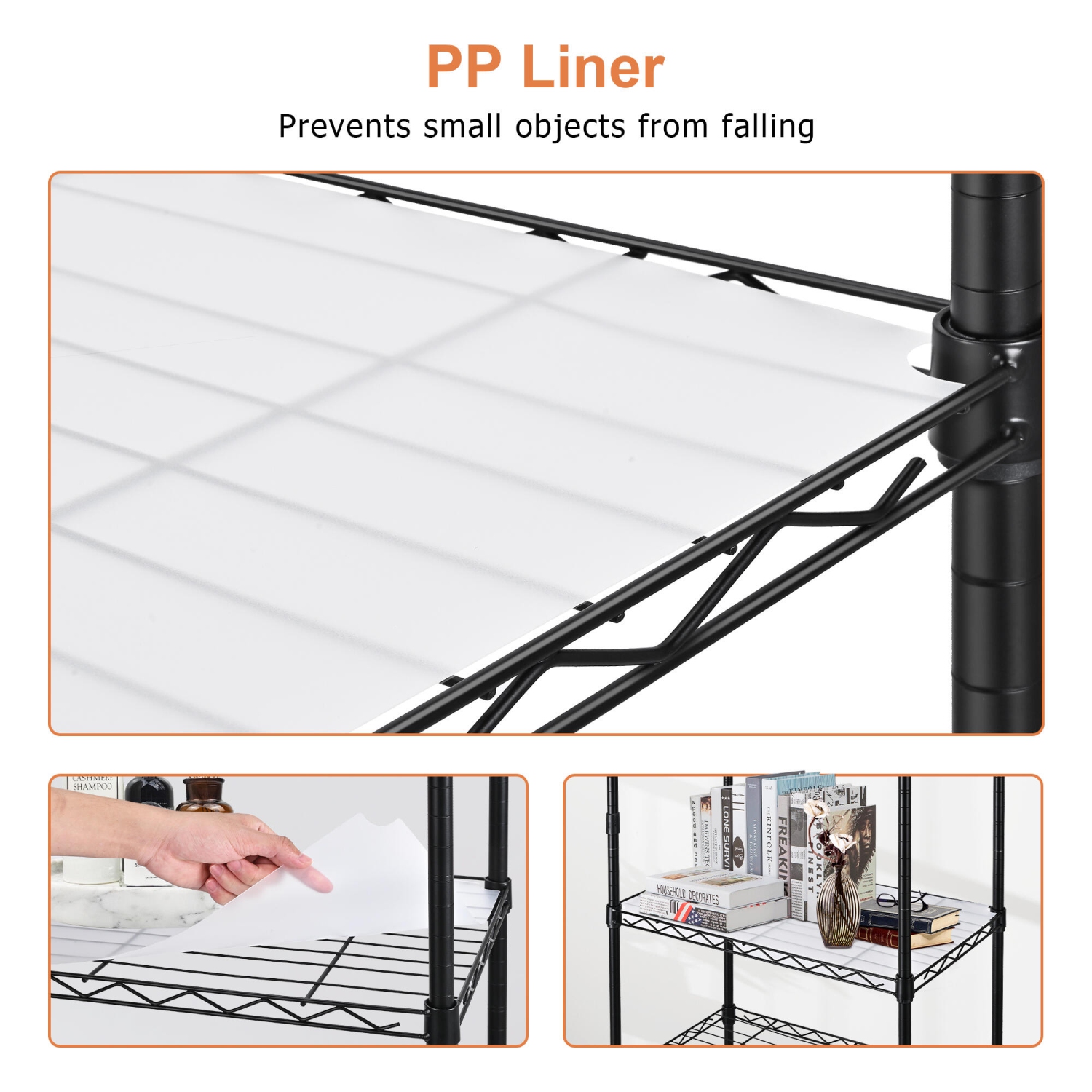 Étagère en treillis métallique à 5 13 niveaux, étagère de rangement en métal réglable pour outils de garage, 23 larg. X 62 haut.. X 78 larg. X 59