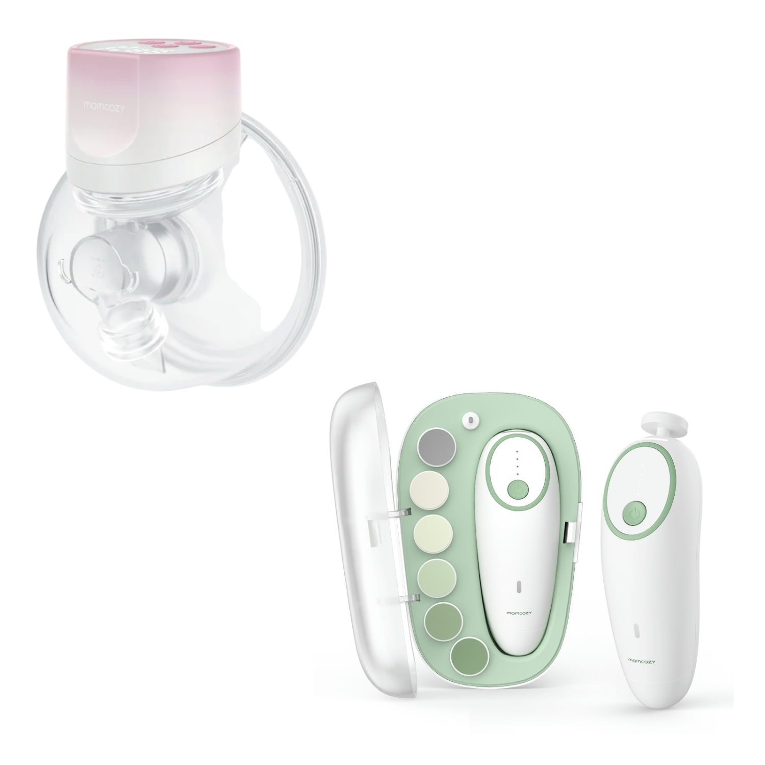 Tire-lait portable Momcozy S12 Pro & Tondeuse à ongles Momcozy Baby, électrique, rechargeable, cadeau pour la fête prénatale