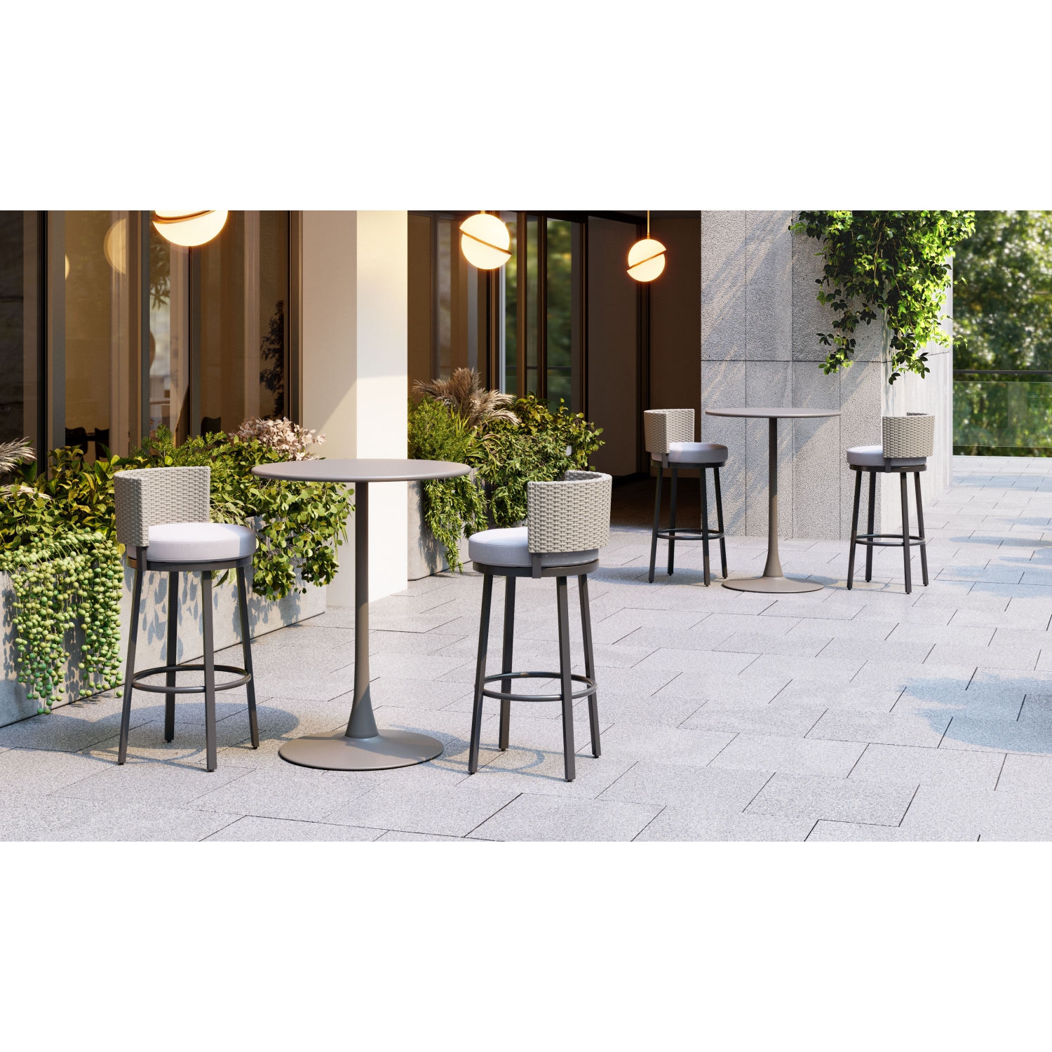 Midnight Wave Barstool White