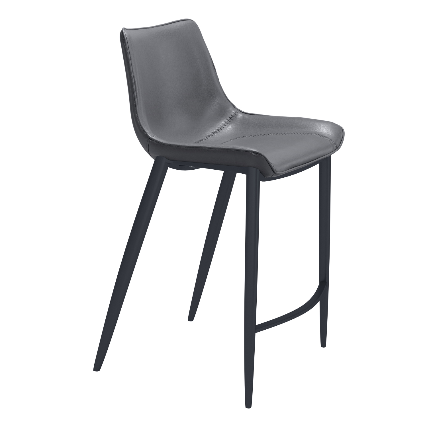 Magnus Counter Stool Dark Gray & Black