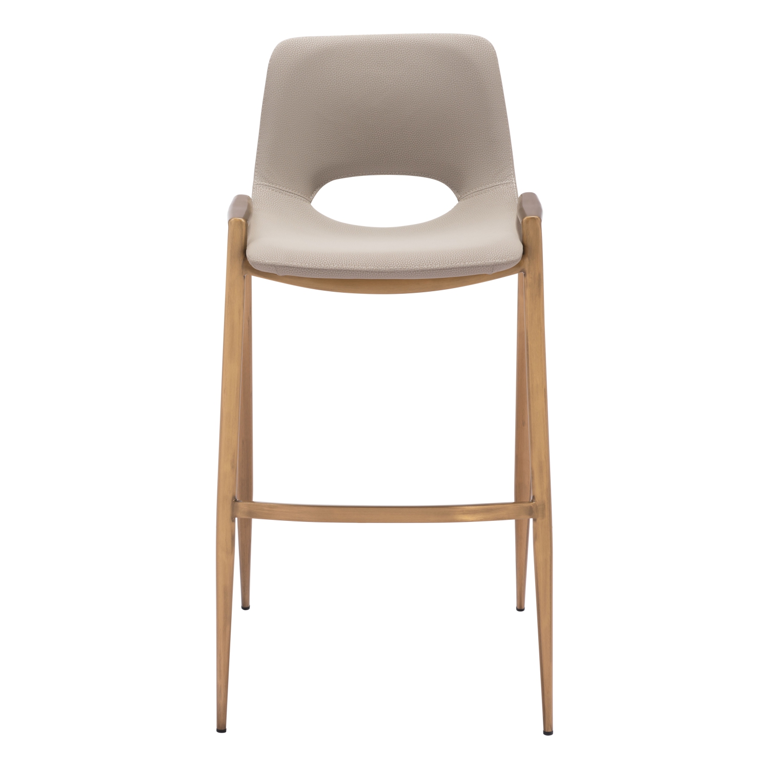 Desi Barstool Beige & Gold