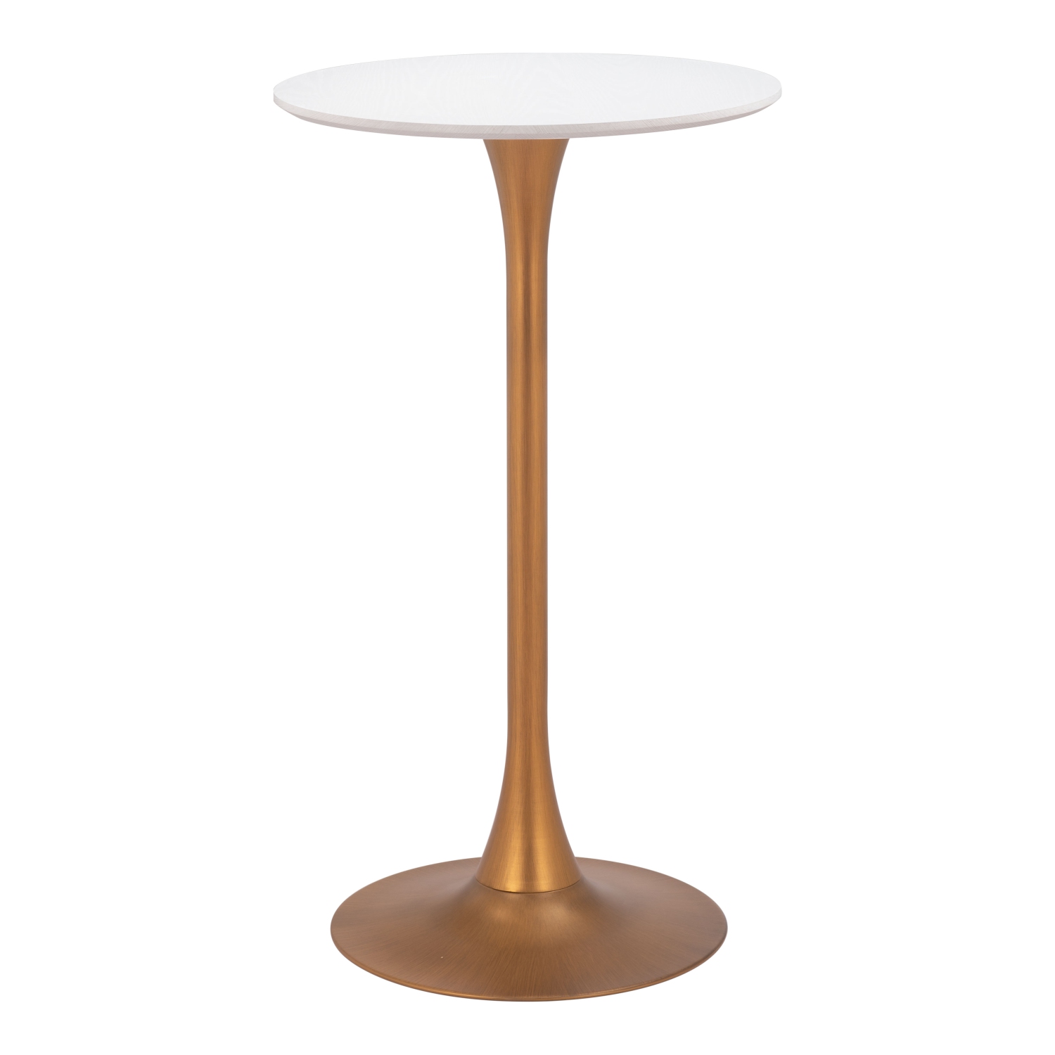 Auray Bar Table White & Gold