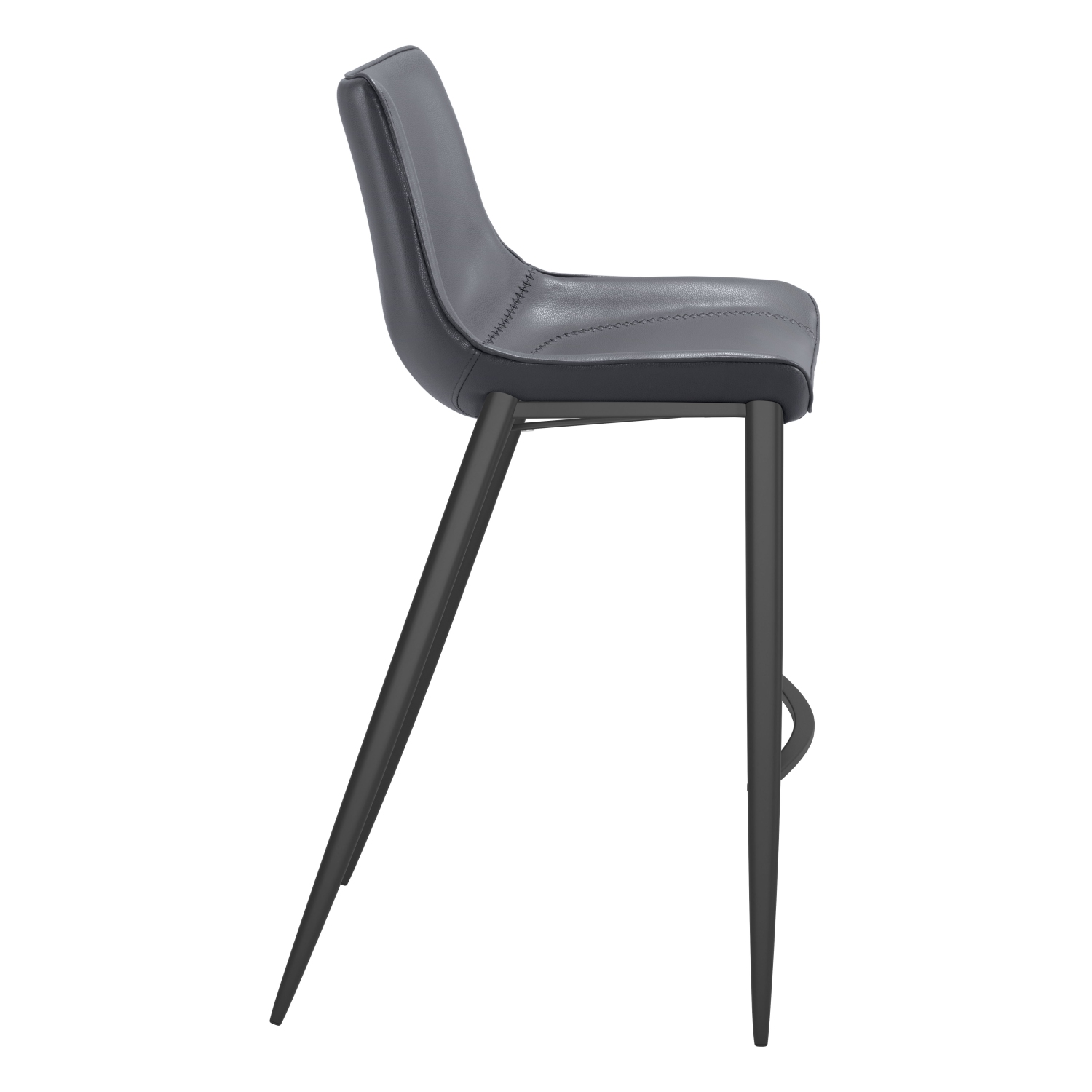 Magnus Barstool Dark Gray & Black