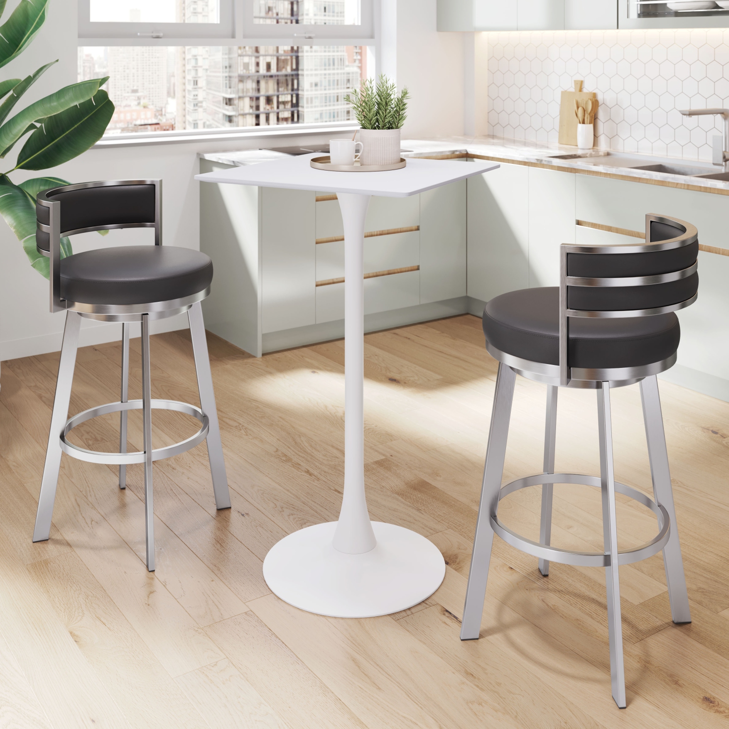 Valleta Bar Table White