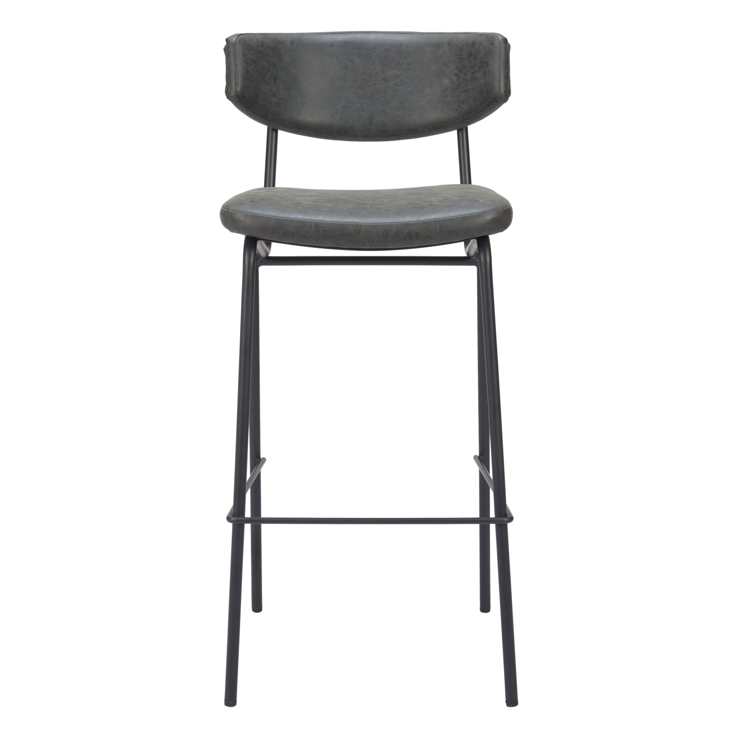 Tabouret de bar Charon, noir rétro