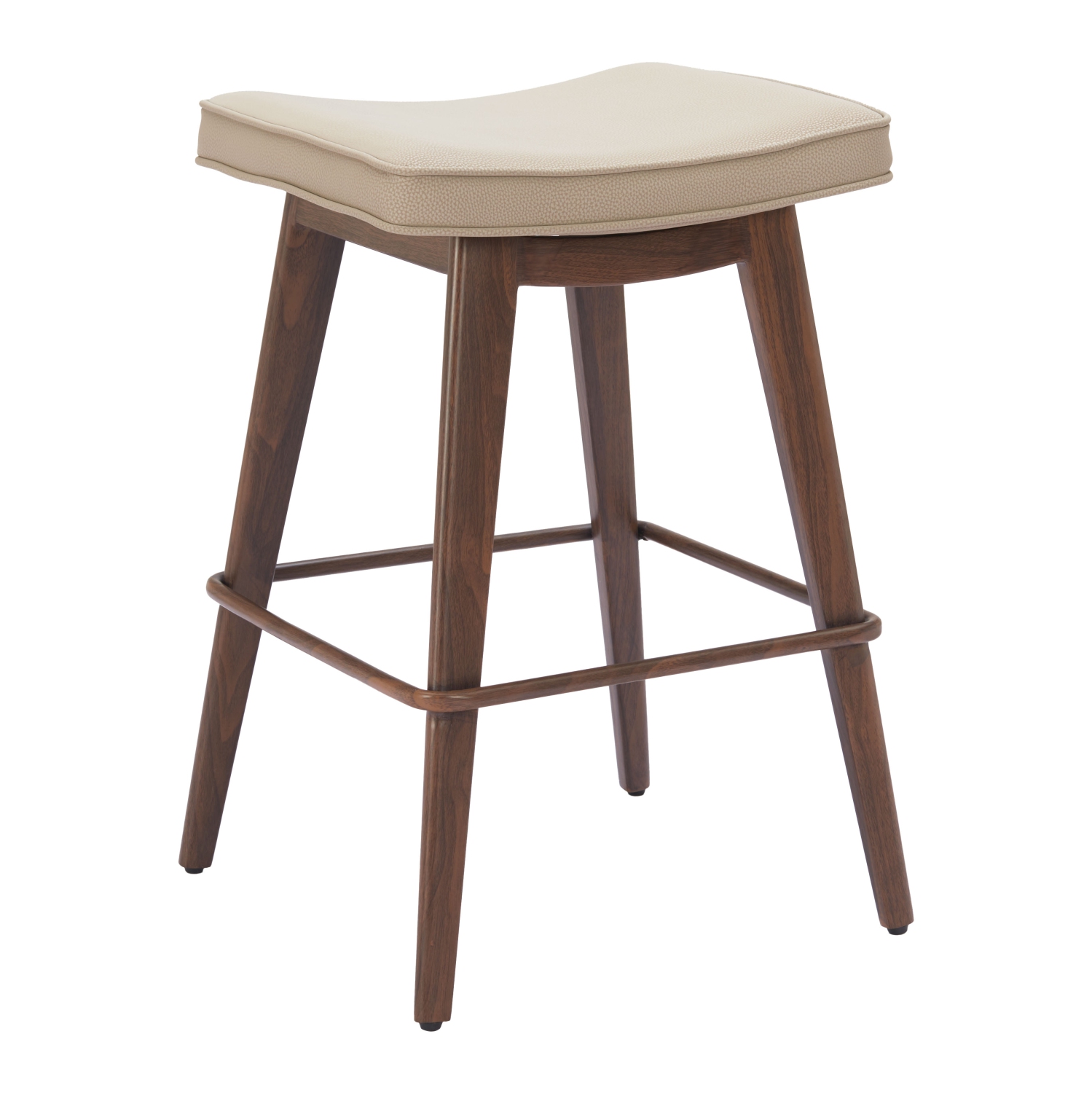 Tabouret de bar pivotant Nordhavn, beige et doré