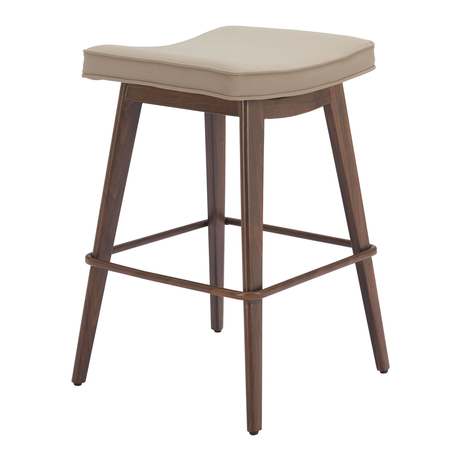 Tabouret de bar pivotant Nordhavn, beige et doré