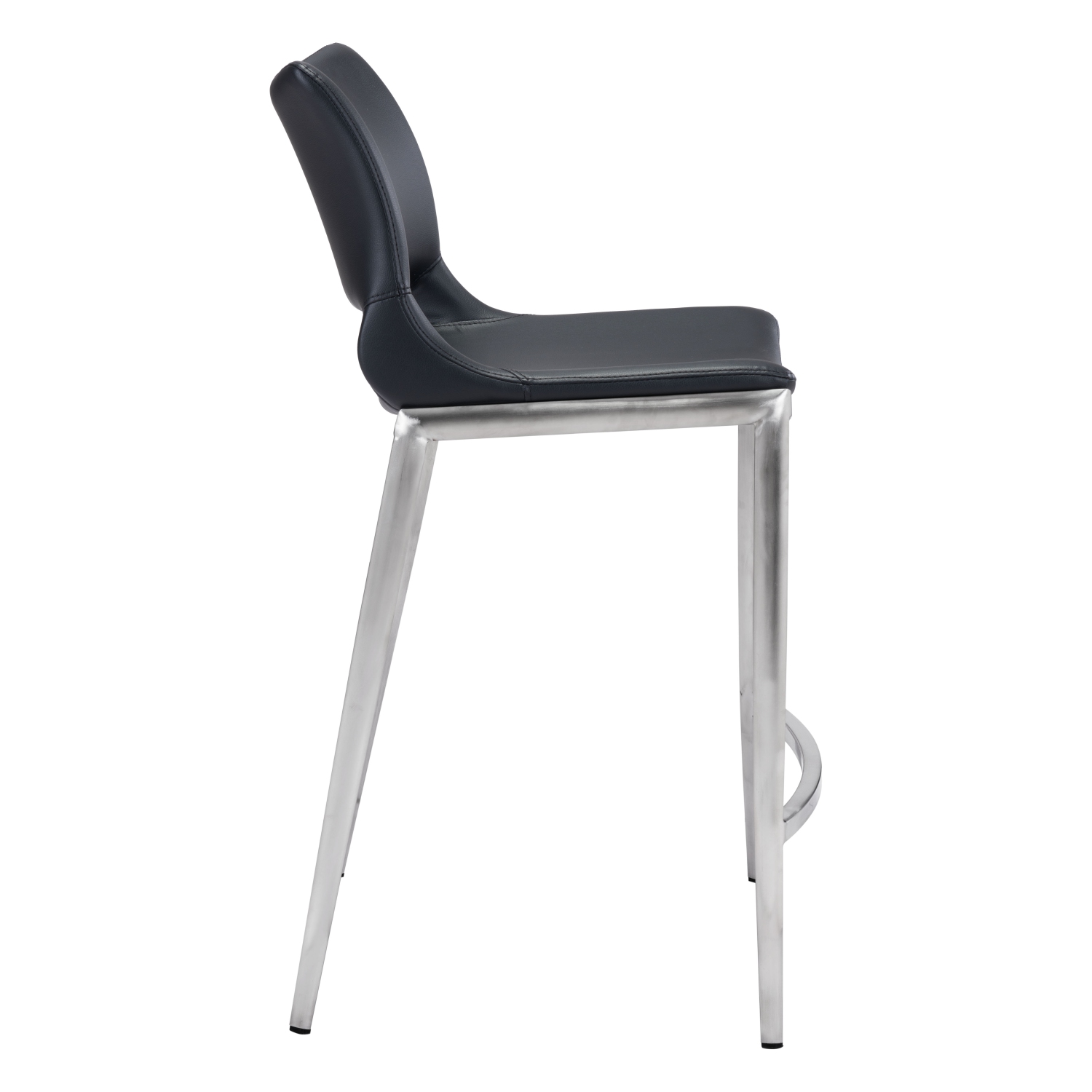 Tabouret de comptoir ACE noir et argenté