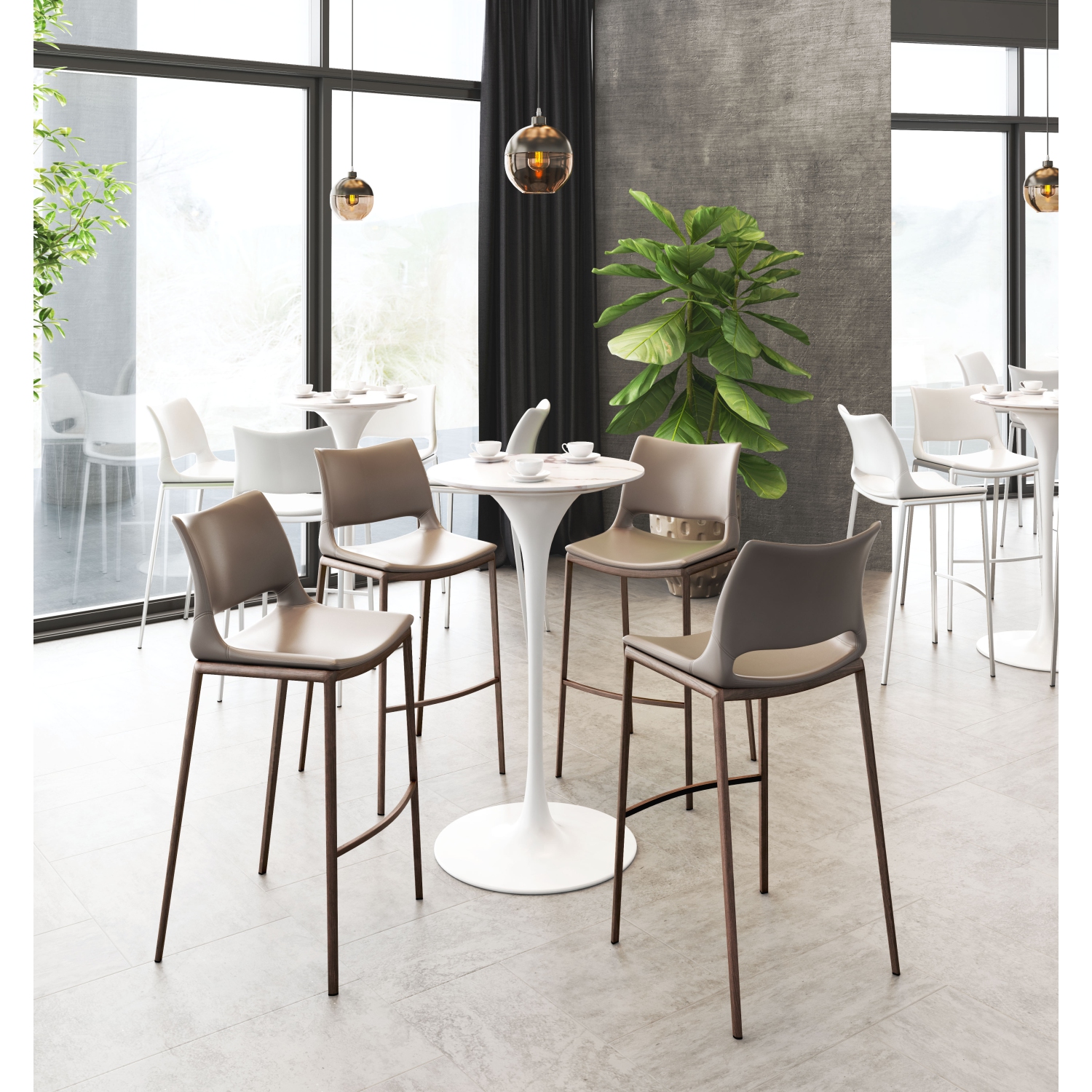 Ace Barstool Brown & Walnut