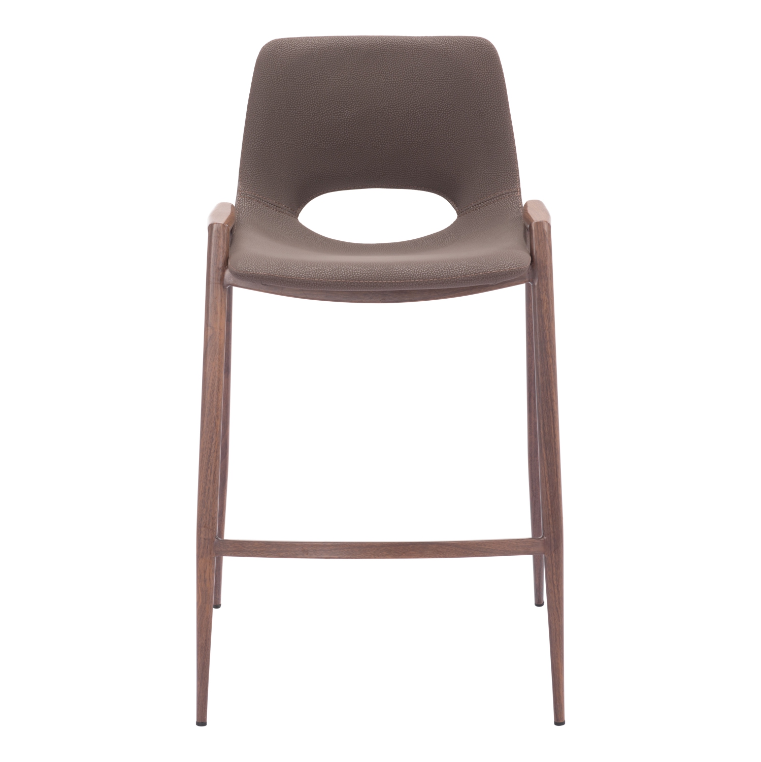 Desi Counter Stool Brown & Walnut
