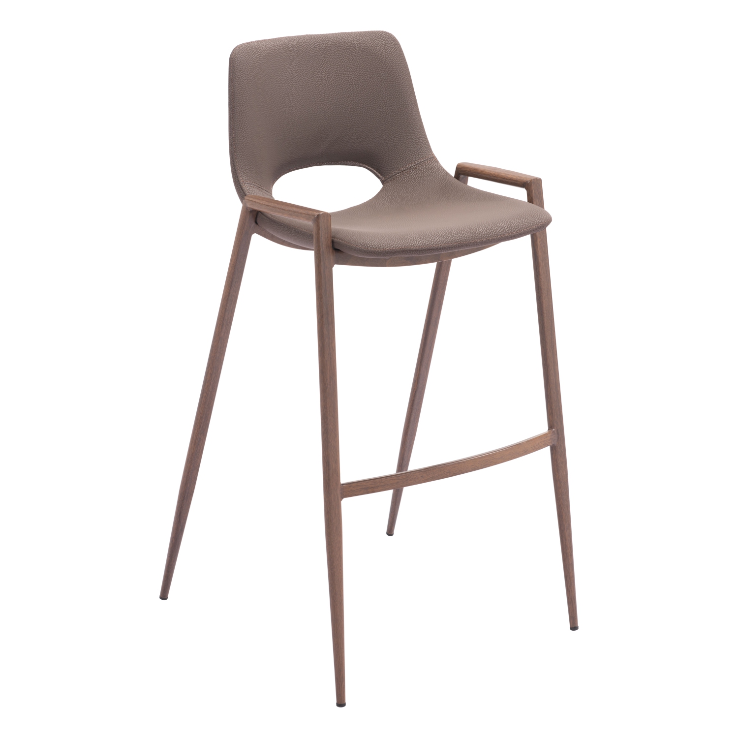 Desi Barstool Brown & Walnut